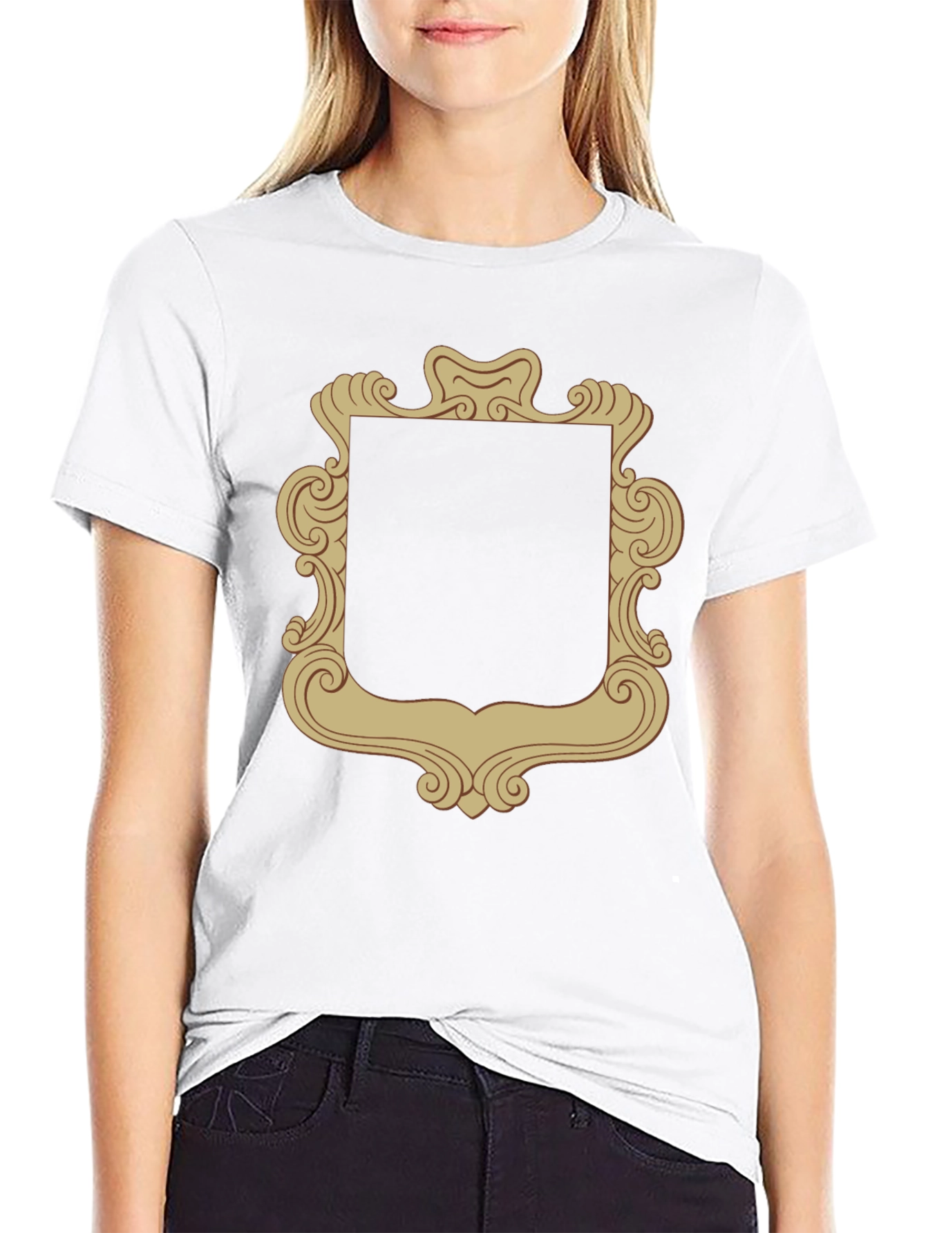 Ornate Frame Graphic Tee - Black