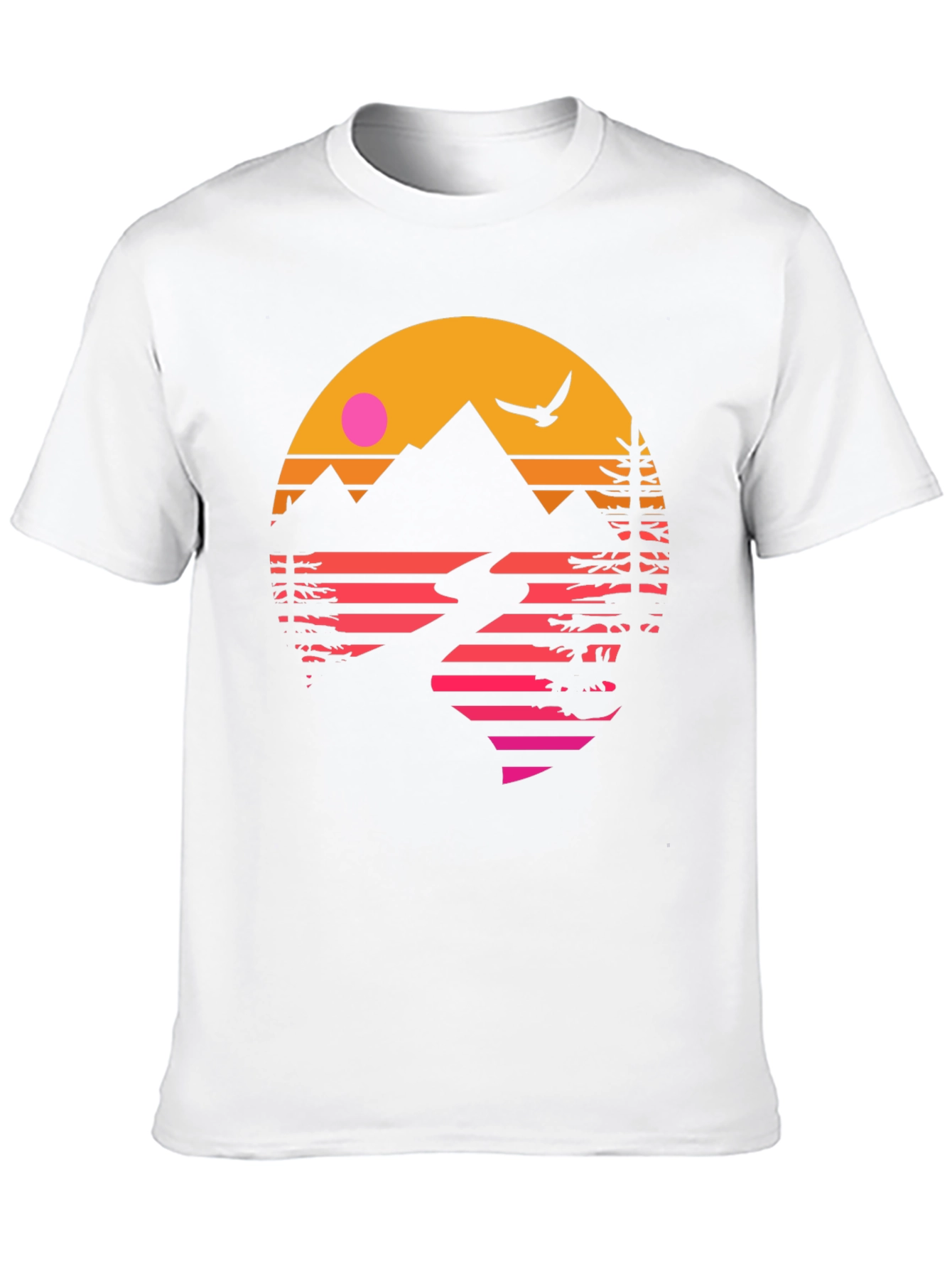 Retro Sunset Mountain Graphic Tee