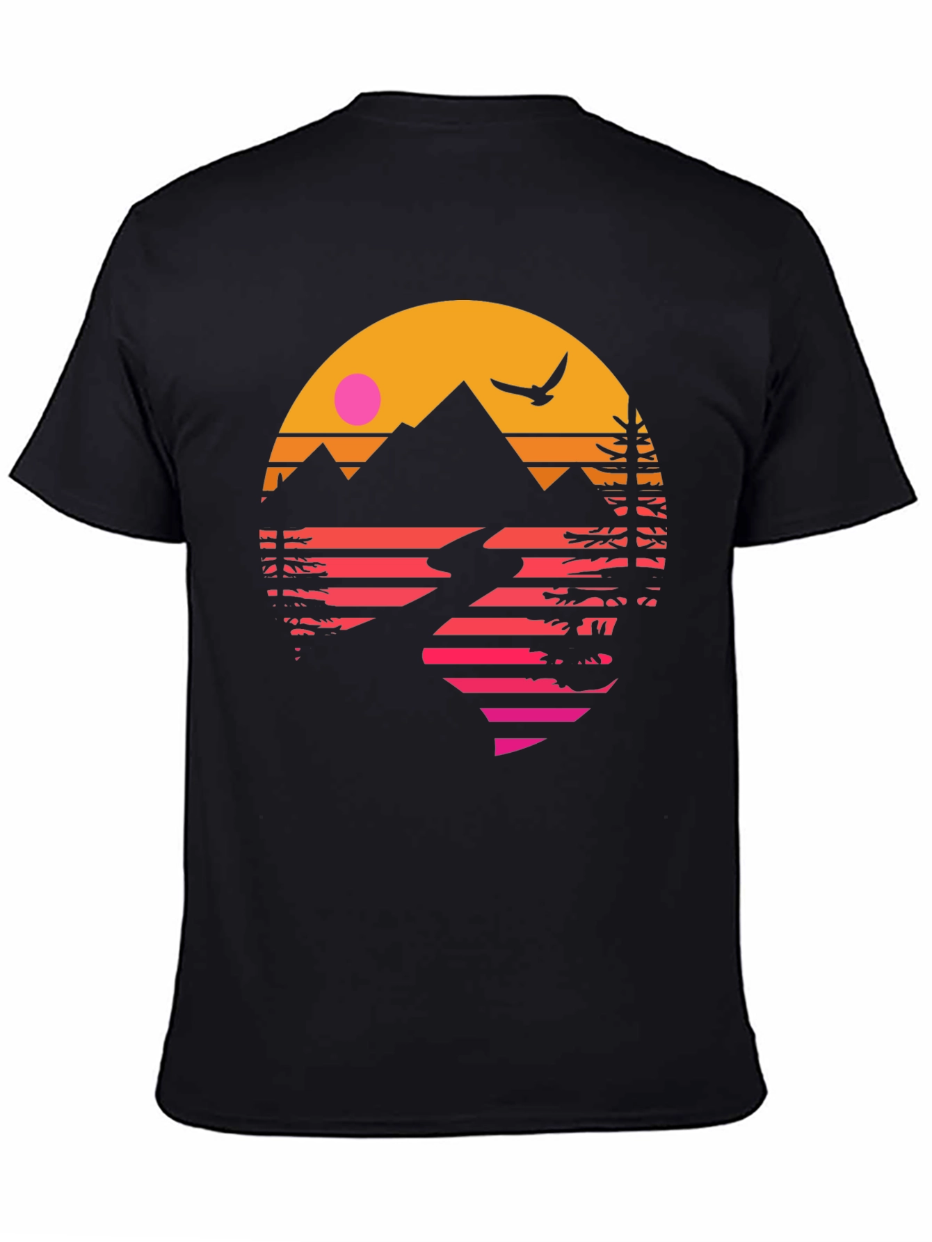 Retro Sunset Mountain Graphic Tee