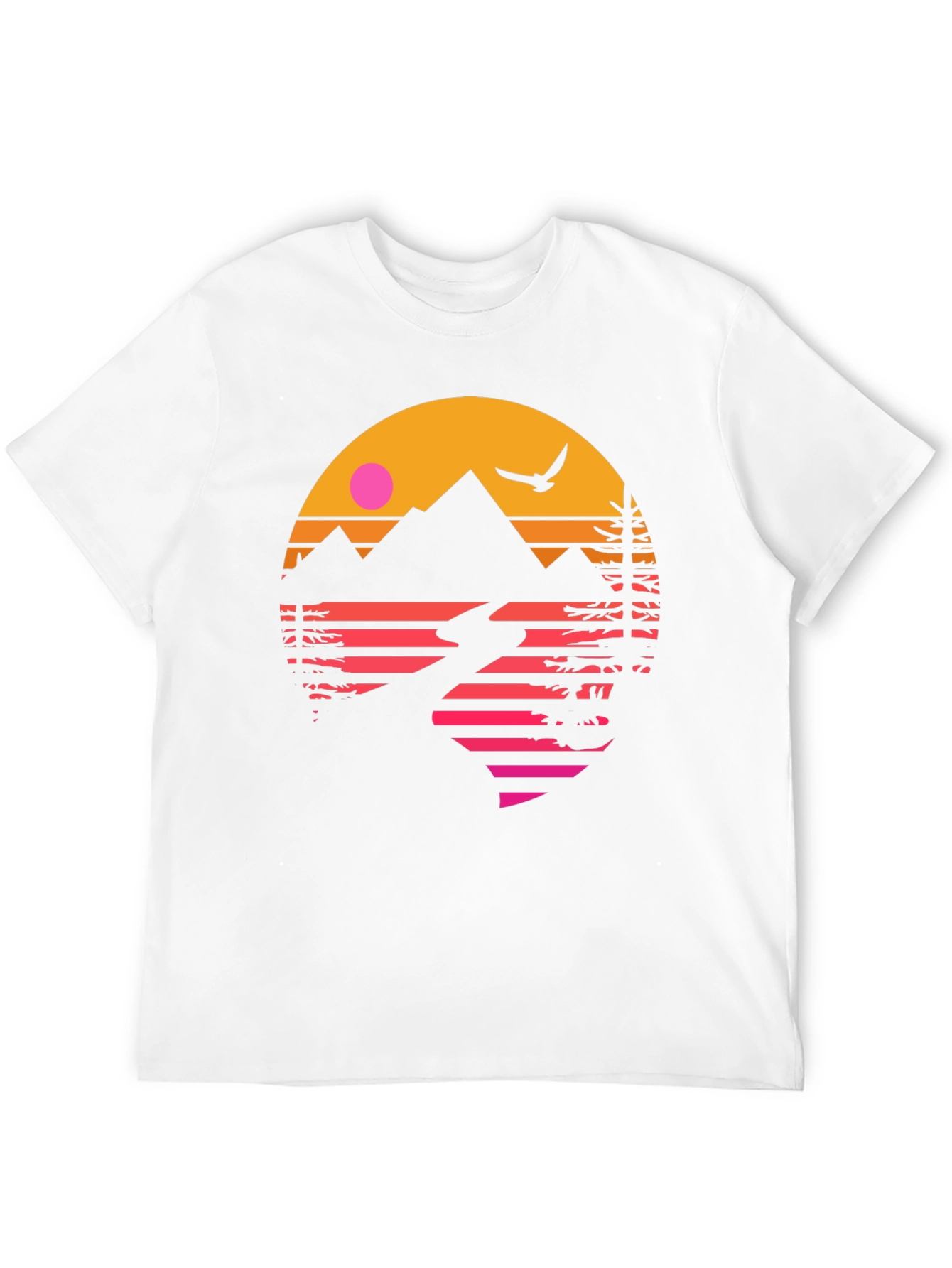 Retro Sunset Mountain Graphic Tee