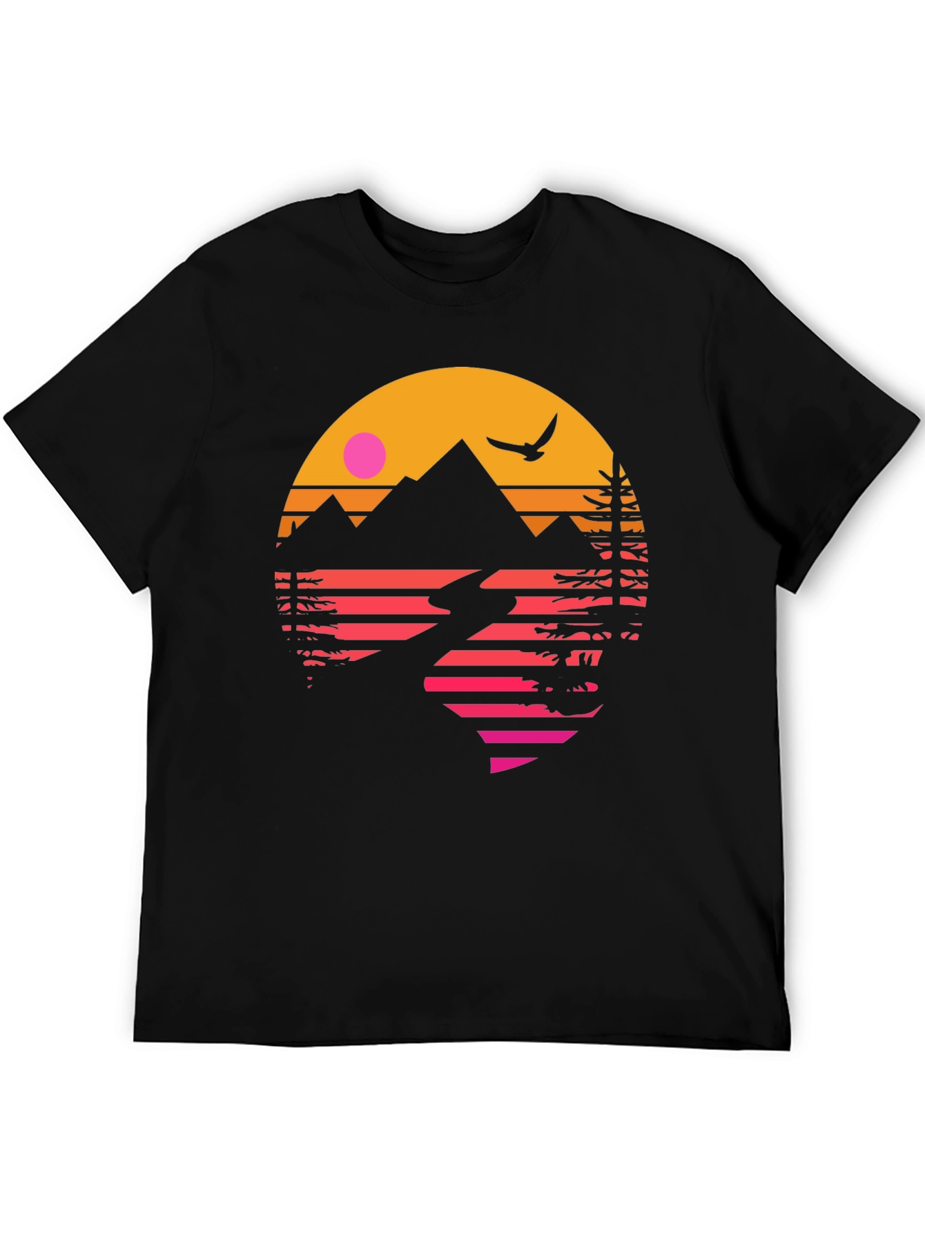 Retro Sunset Mountain Graphic Tee