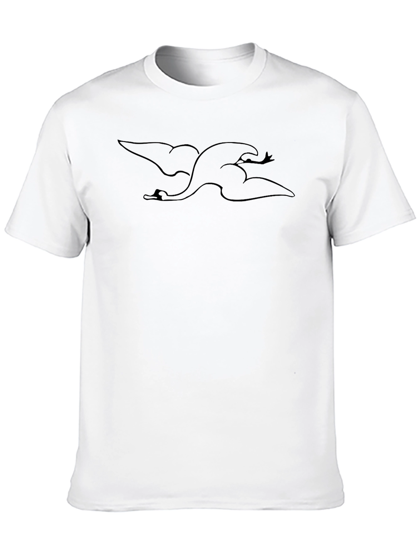 Black Graphic Tee - Flying Duck Design