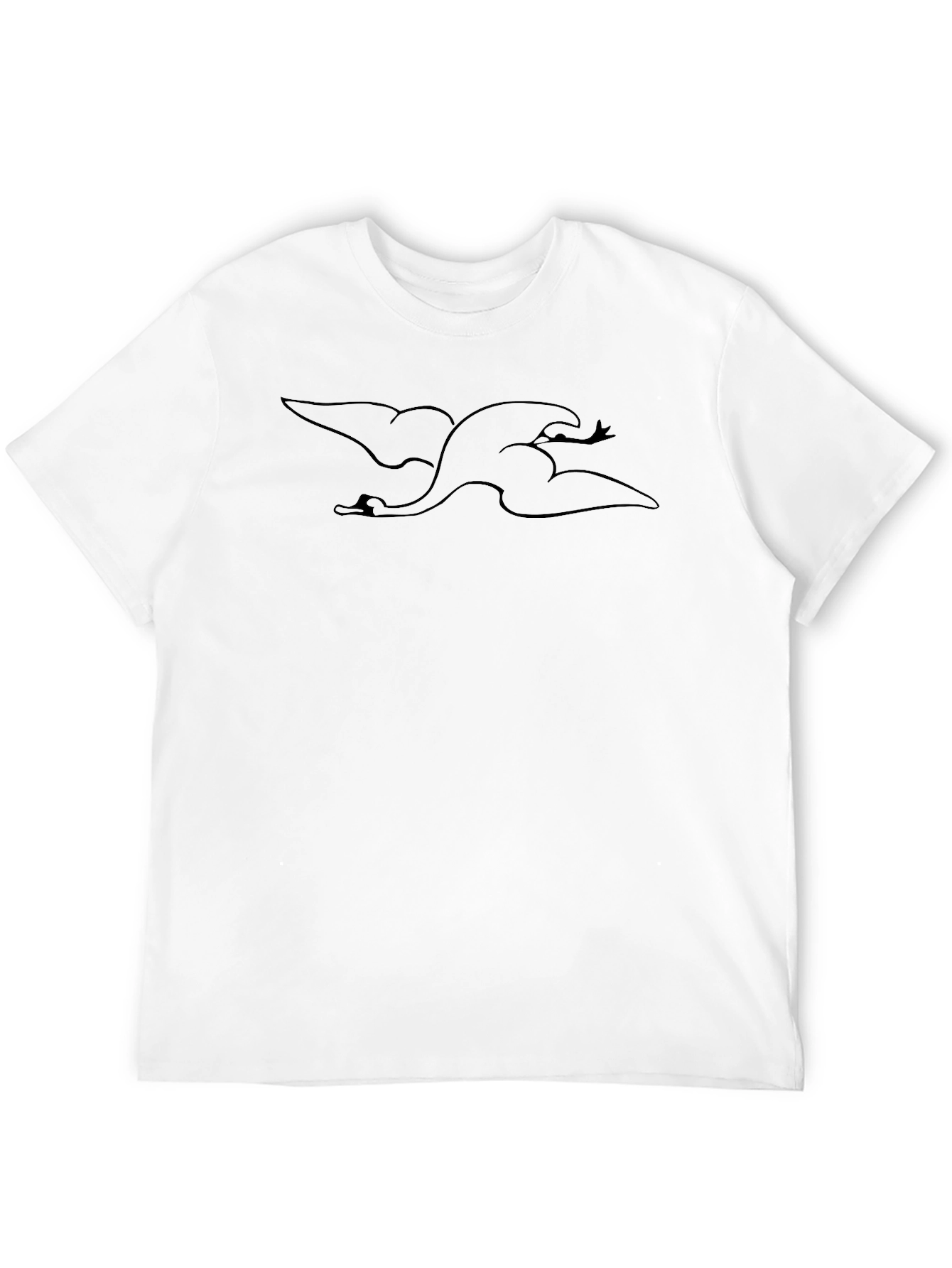 Black Graphic Tee - Flying Duck Design
