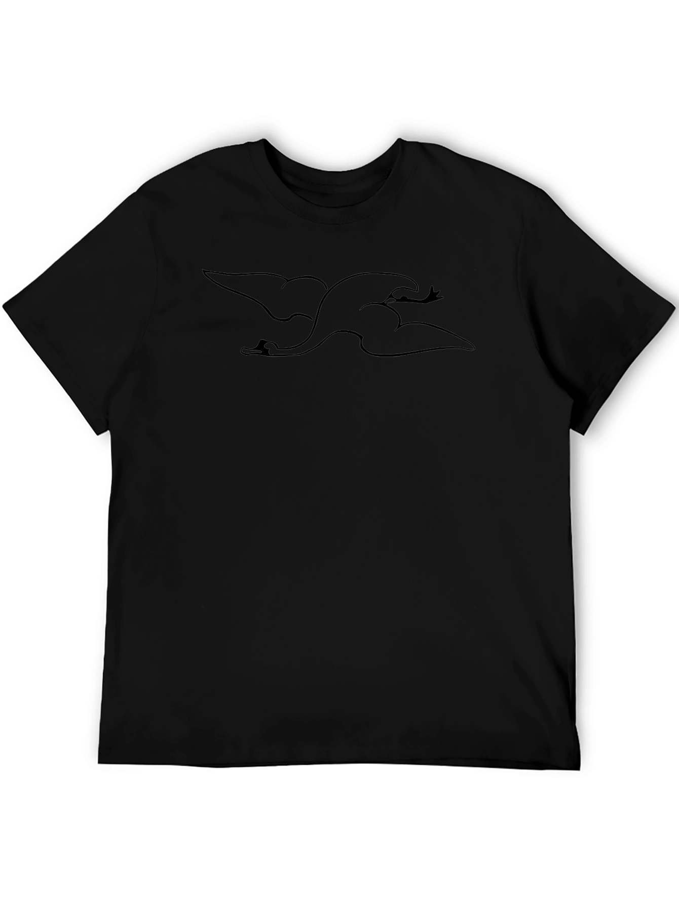 Black Graphic Tee - Flying Duck Design