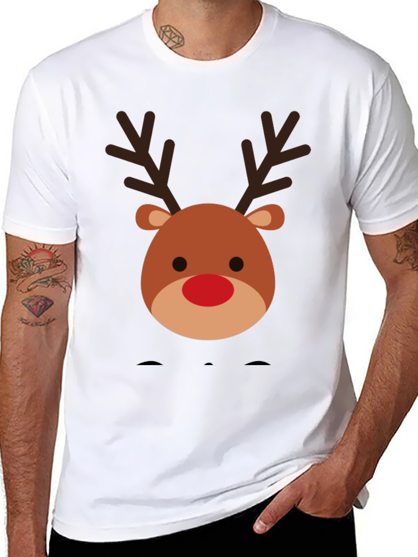 Reindeer Graphic Tee - Festive Holiday Style