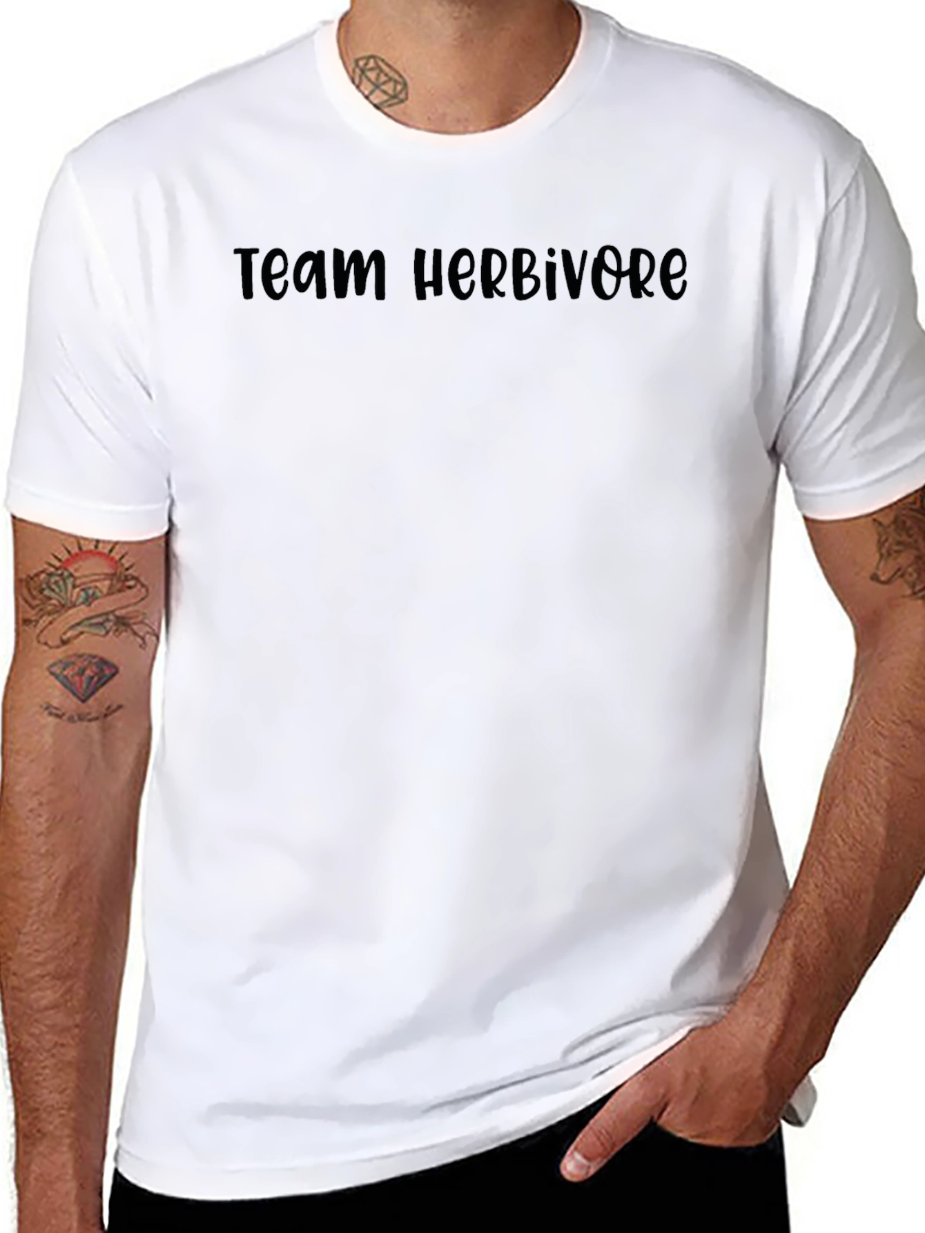 Team Herbivore Black Graphic Tee