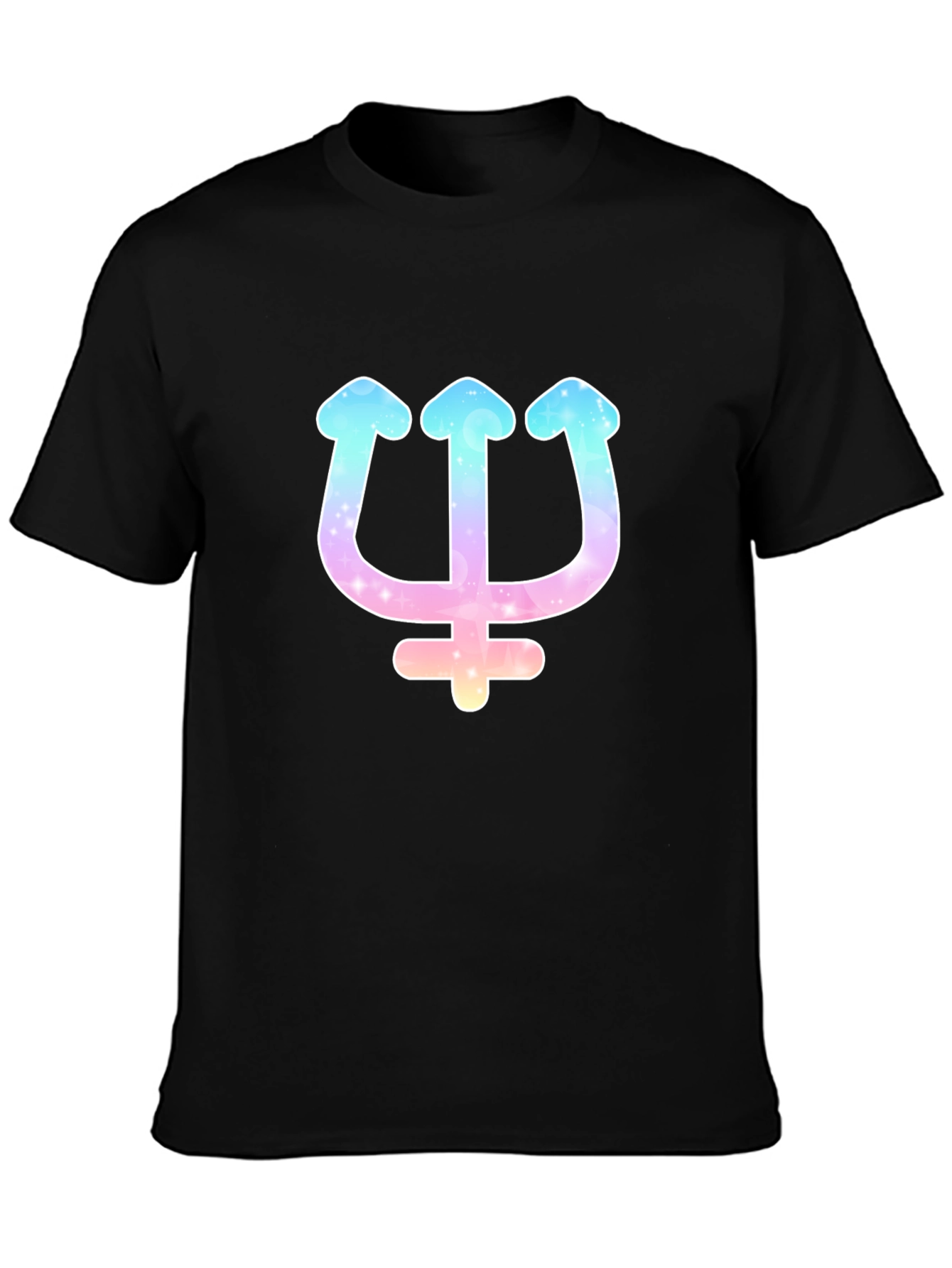 Neptune Trident Graphic T-Shirt - Galaxy Design