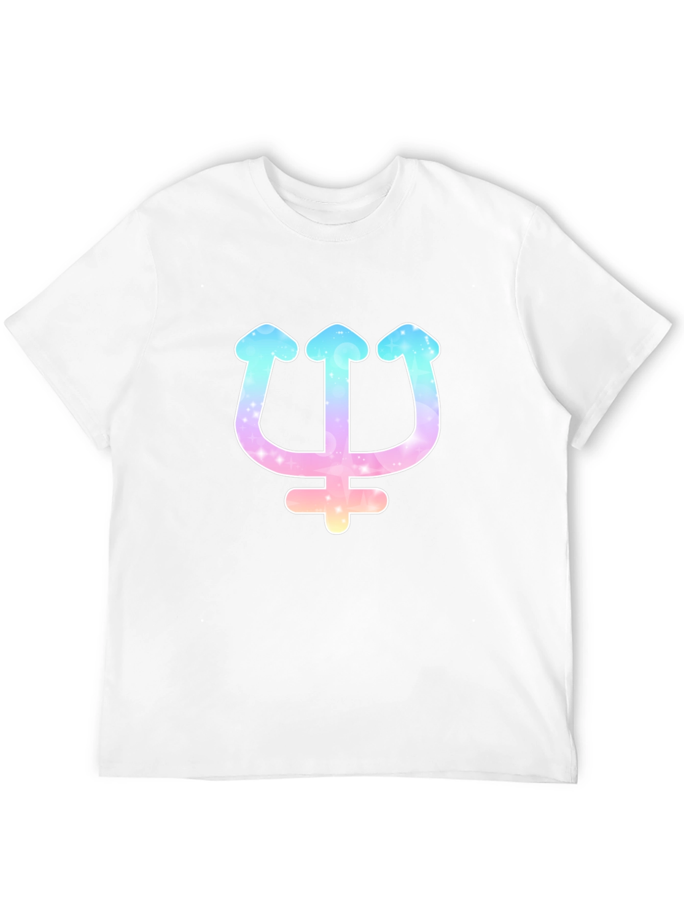 Neptune Trident Graphic T-Shirt - Galaxy Design