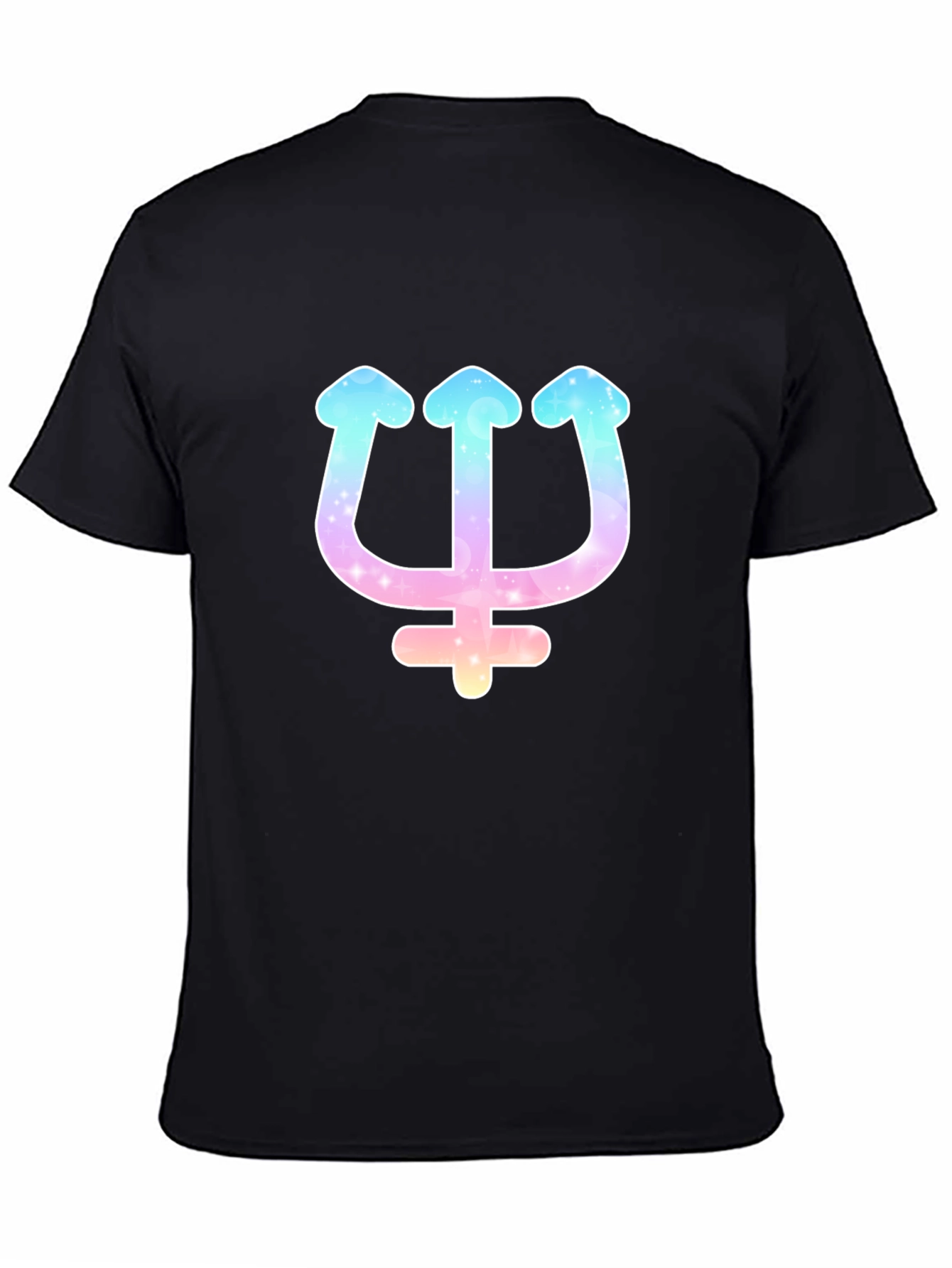 Neptune Trident Graphic T-Shirt - Galaxy Design