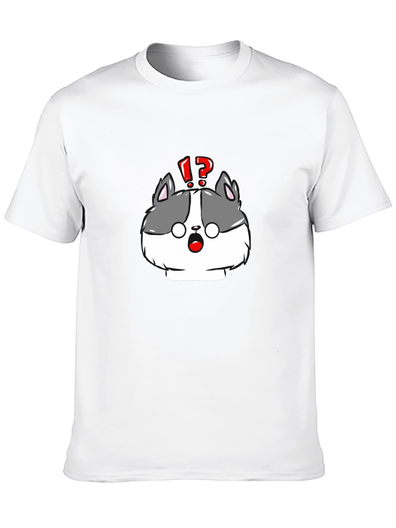 Surprised Cartoon Dog Graphic Tee