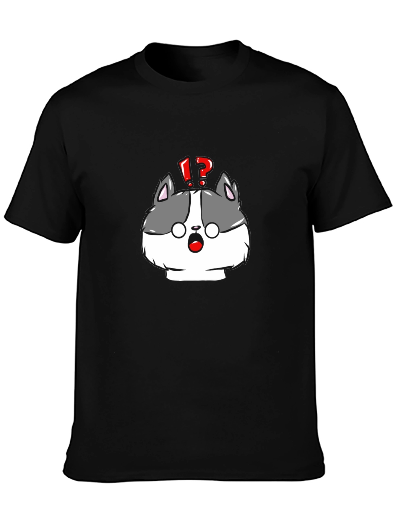 Surprised Cartoon Dog Graphic Tee