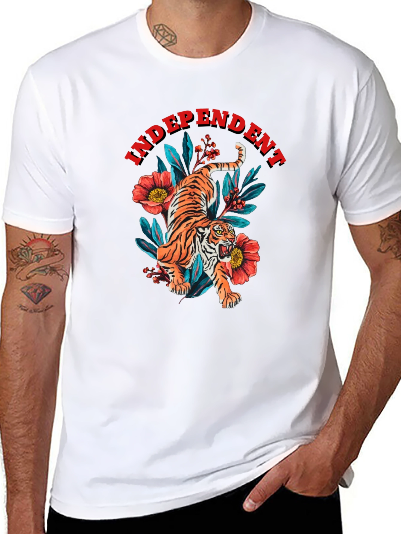 Independent Tiger Graphic T-Shirt - Black