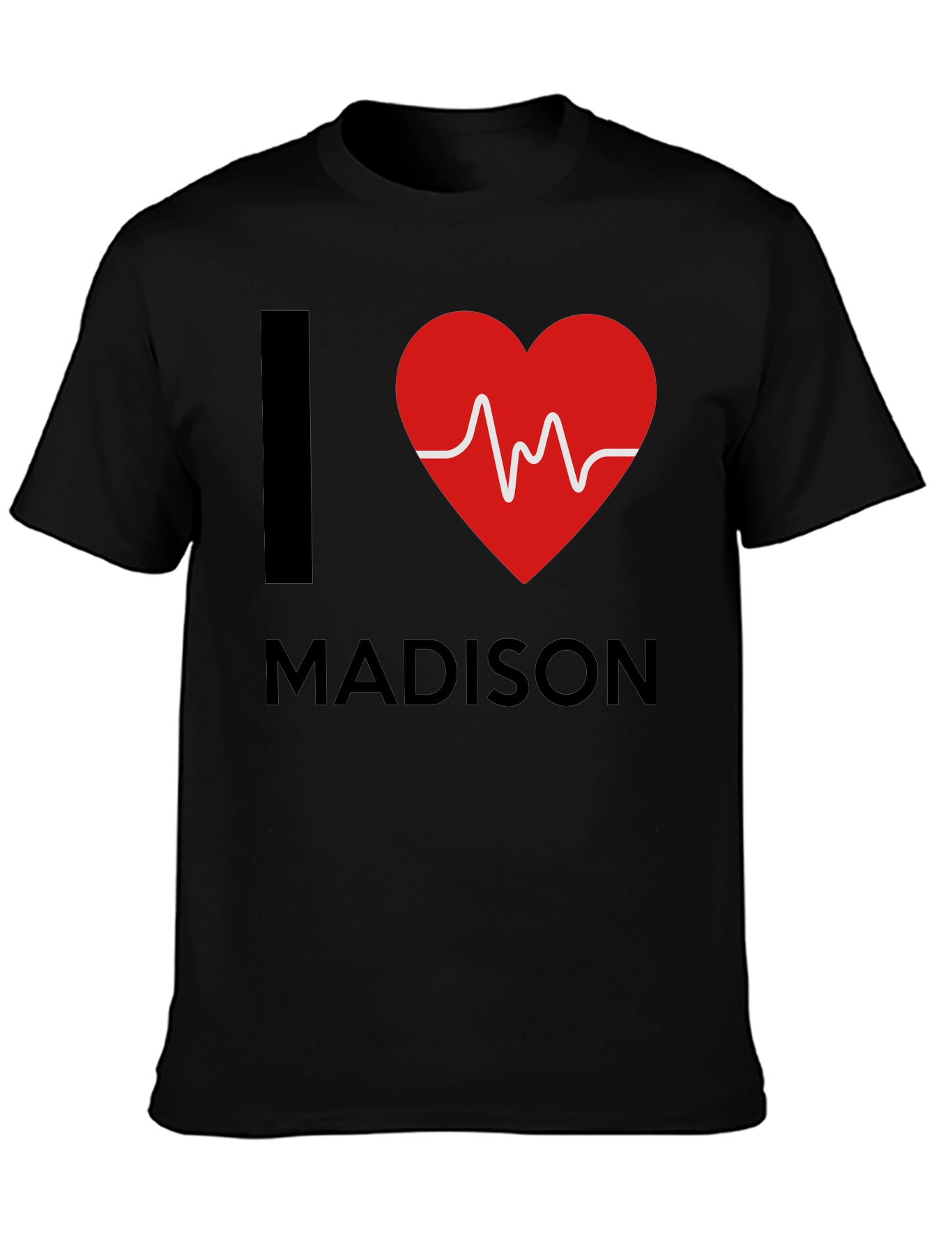 I Heart Madison Graphic T-Shirt - Black Cotton Tee