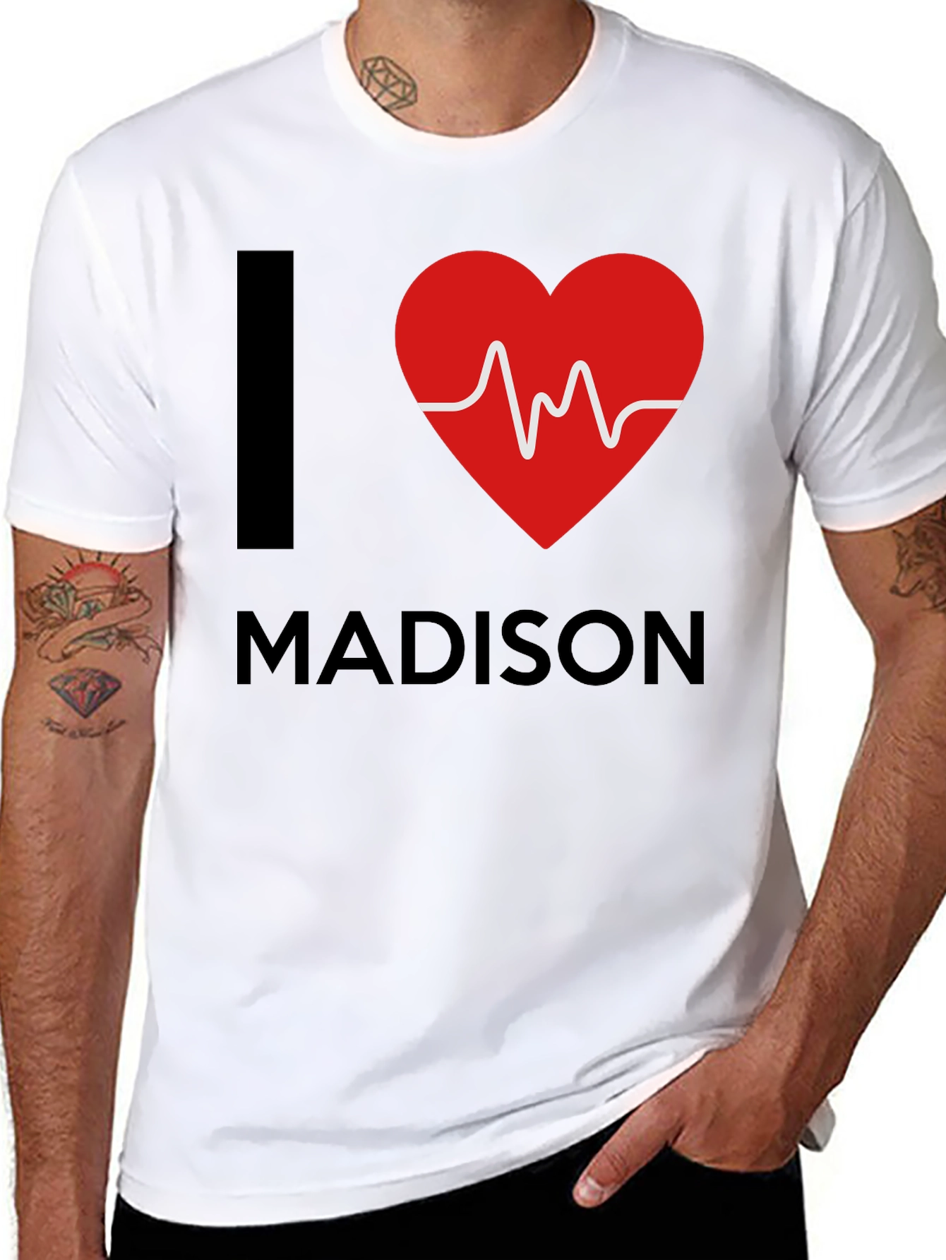 I Heart Madison Graphic T-Shirt - Black Cotton Tee