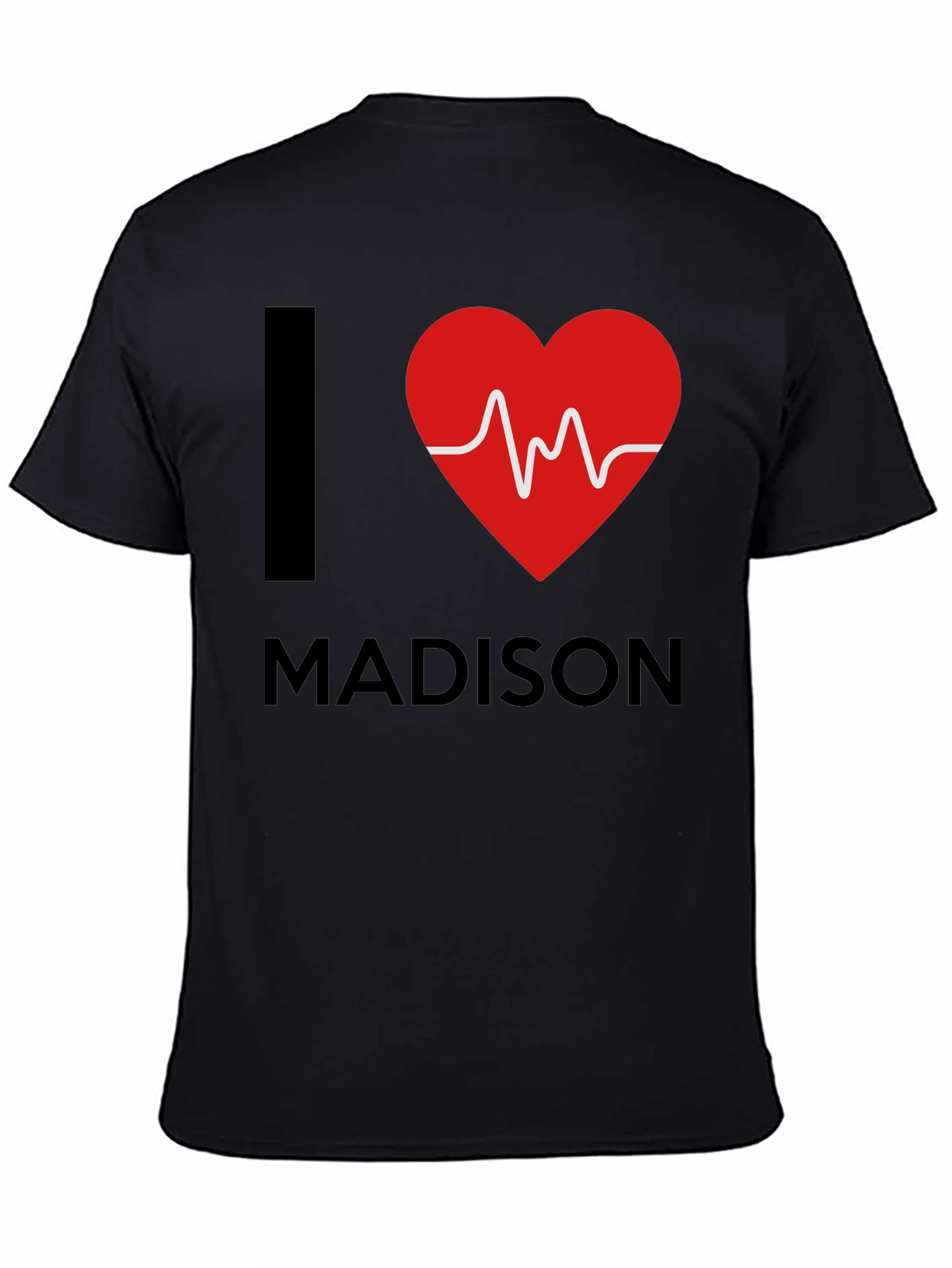 I Heart Madison Graphic T-Shirt - Black Cotton Tee