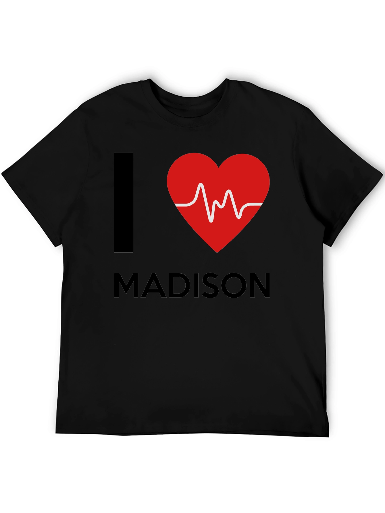 I Heart Madison Graphic T-Shirt - Black Cotton Tee