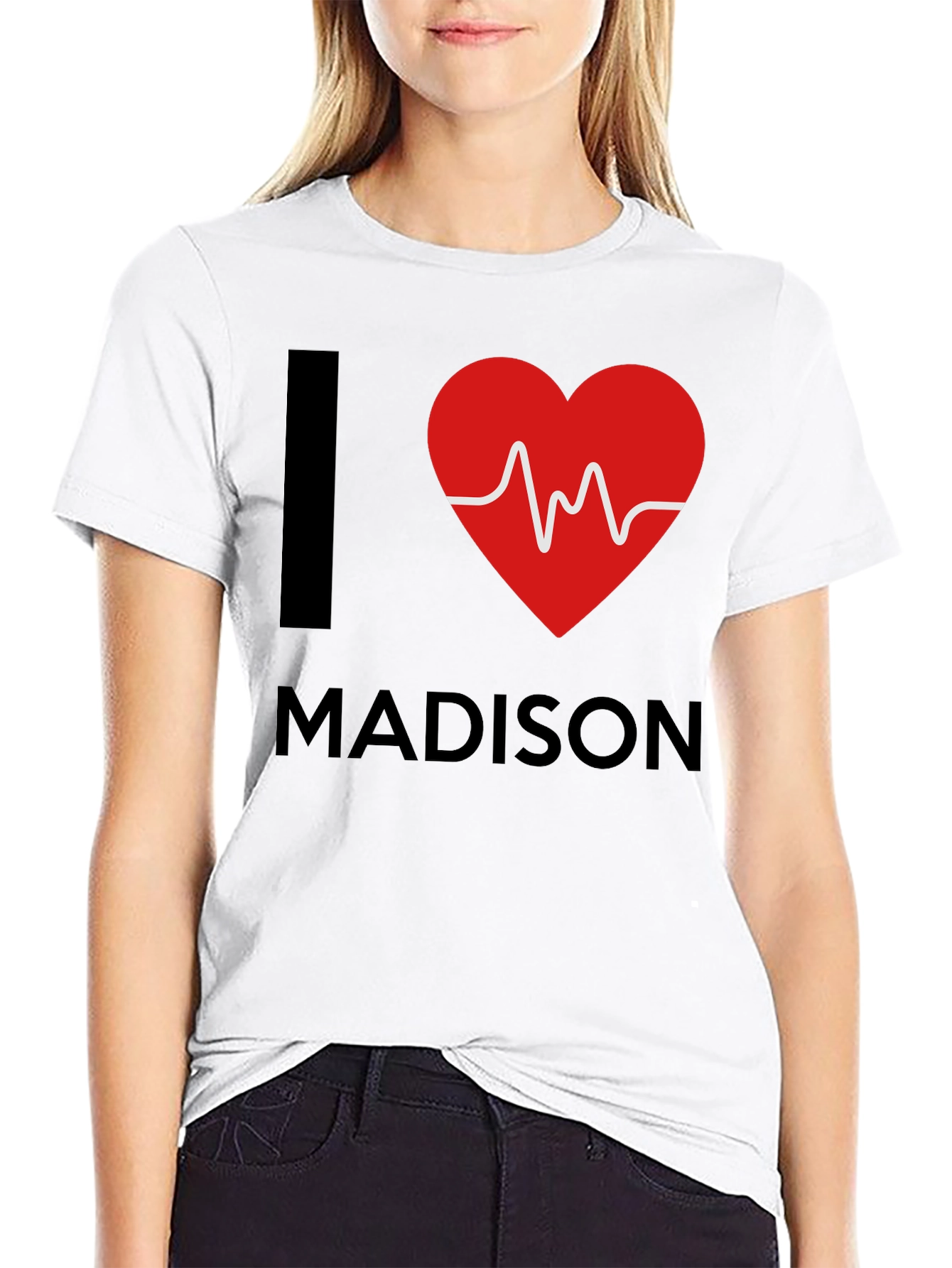 I Heart Madison Graphic T-Shirt - Black Cotton Tee