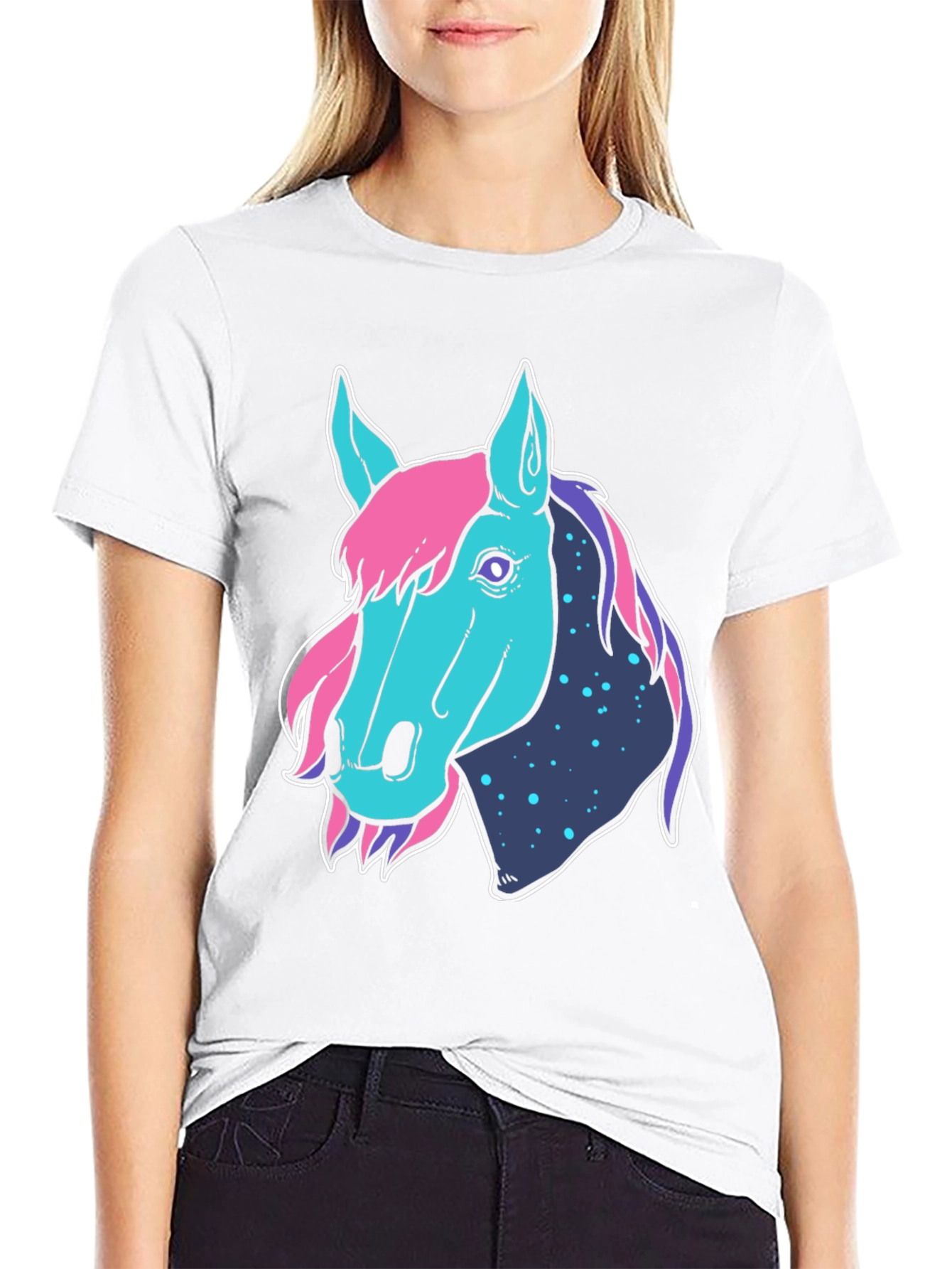 Cosmic Horse Graphic Tee - Stylish & Unique
