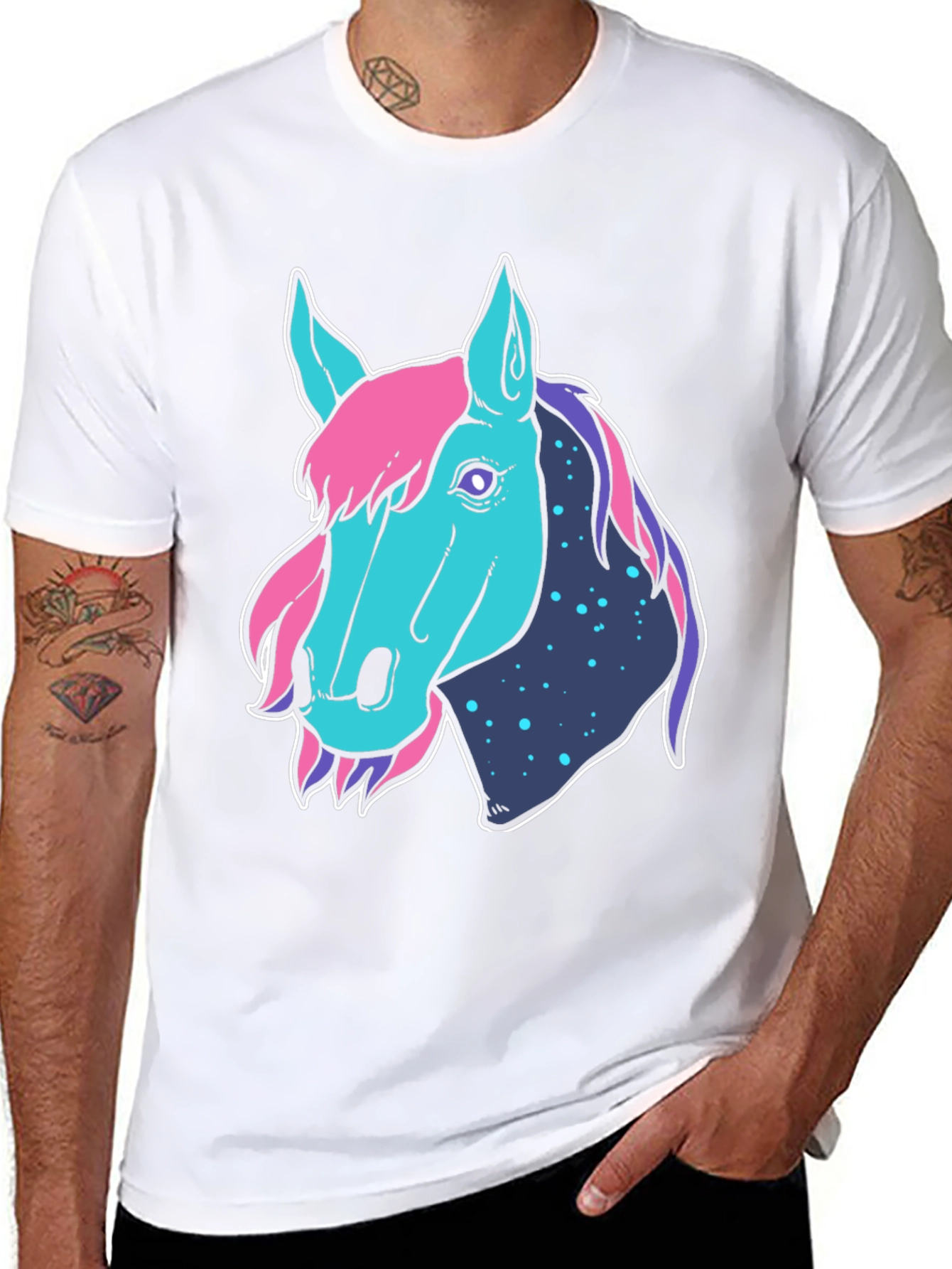 Cosmic Horse Graphic Tee - Stylish & Unique