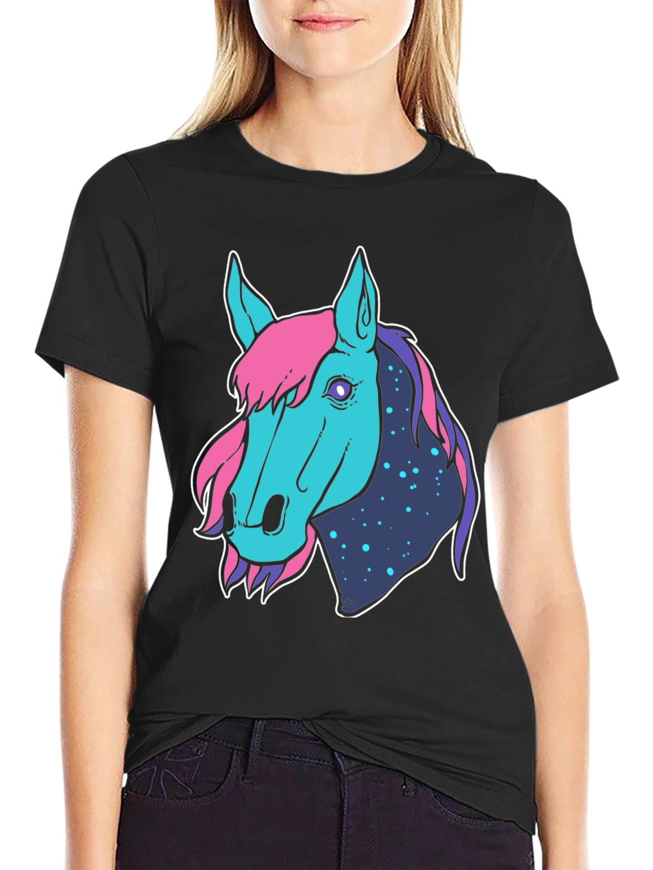 Cosmic Horse Graphic Tee - Stylish & Unique