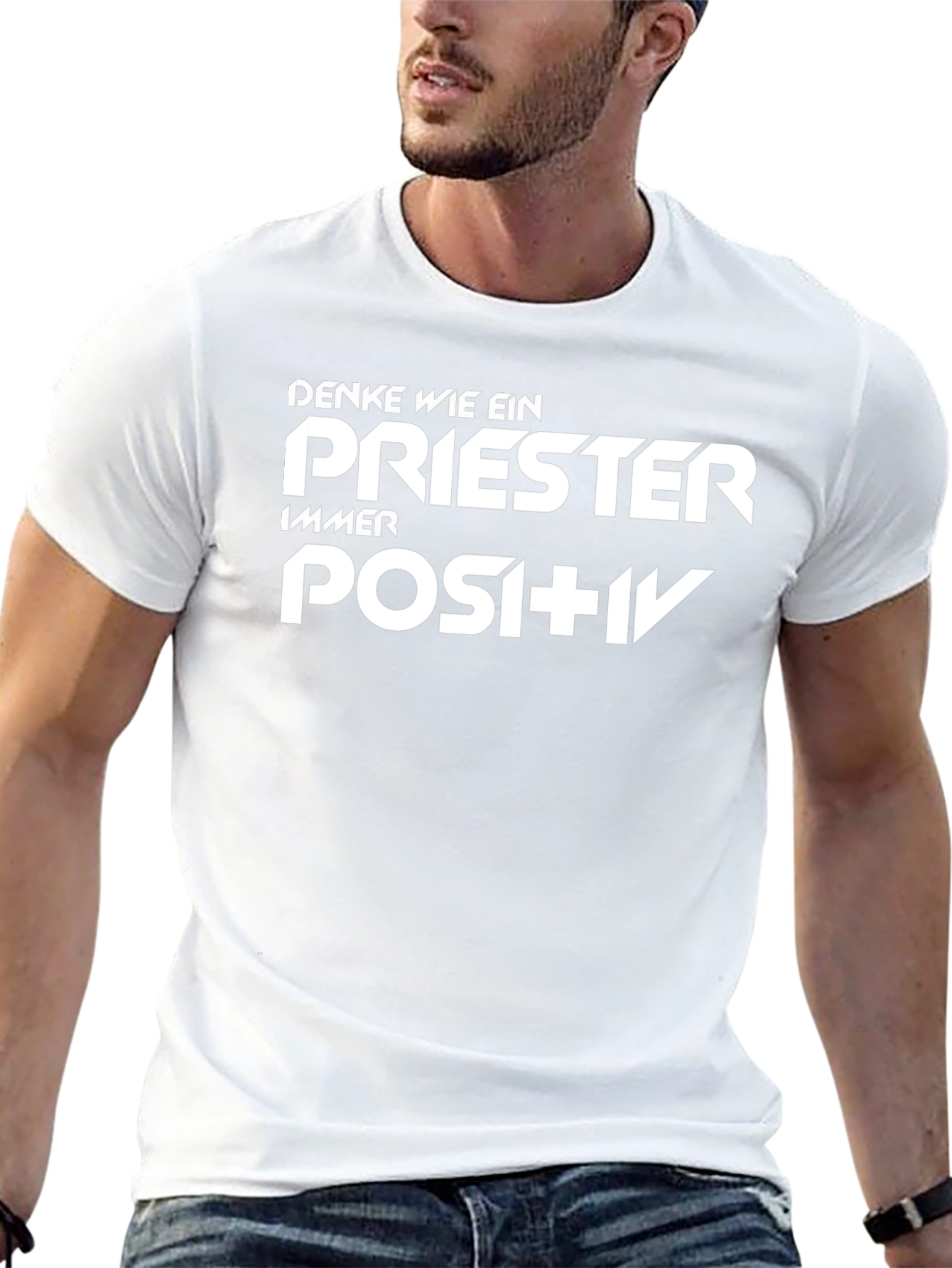 Denke Wie Ein Priester T-Shirt Positive Mindset Tee