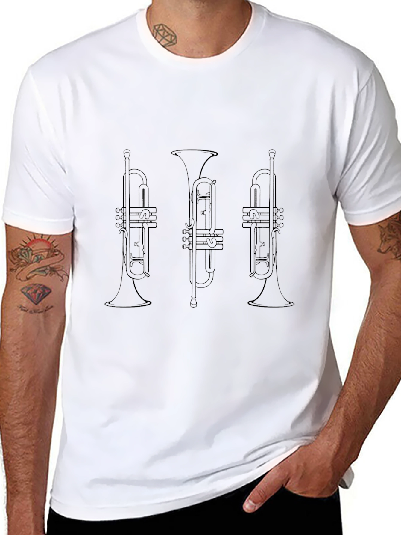 Trumpet Music T-Shirt - Black