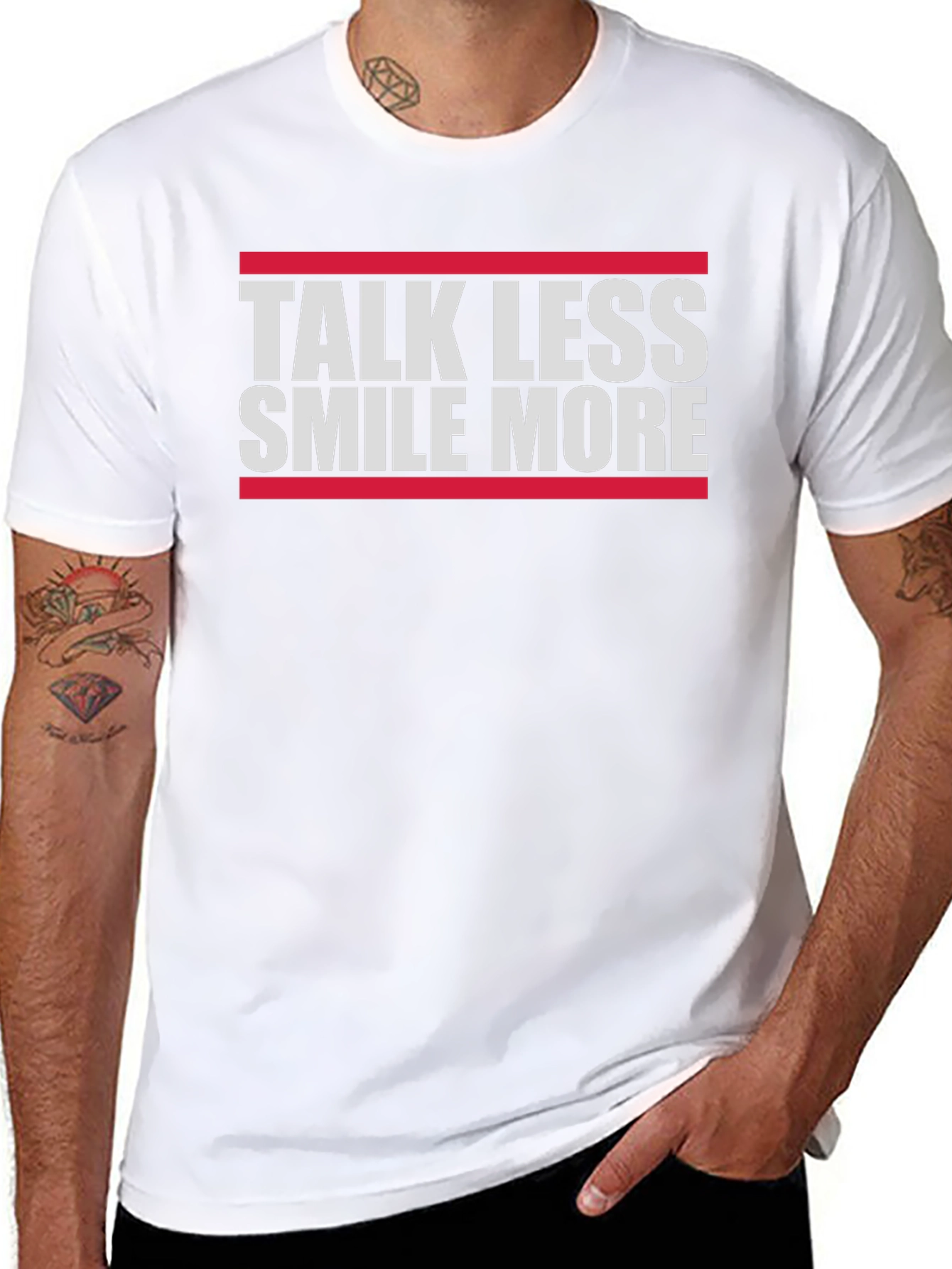 Talk Less Smile More Graphic Tee - Black