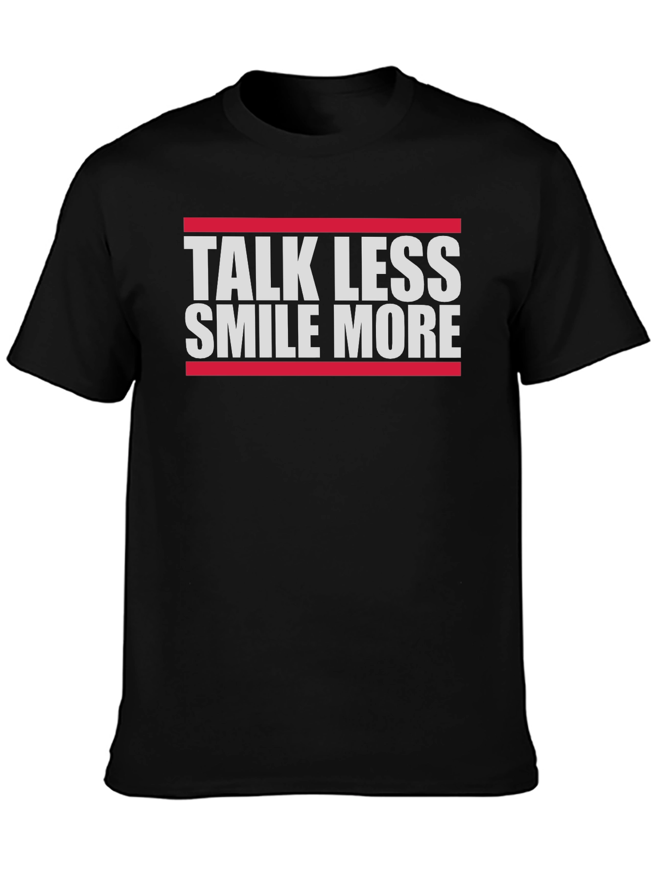 Talk Less Smile More Graphic Tee - Black