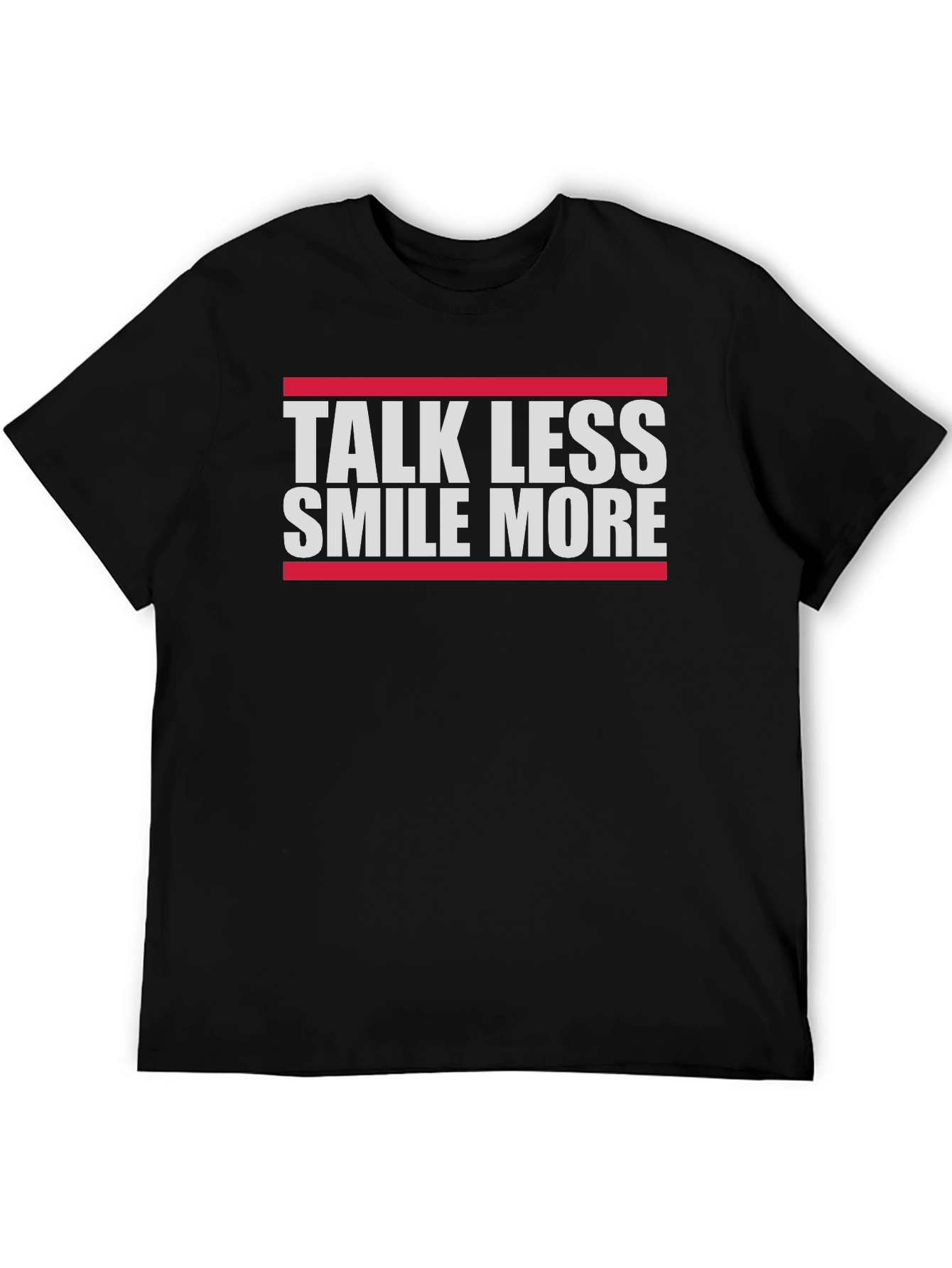Talk Less Smile More Graphic Tee - Black