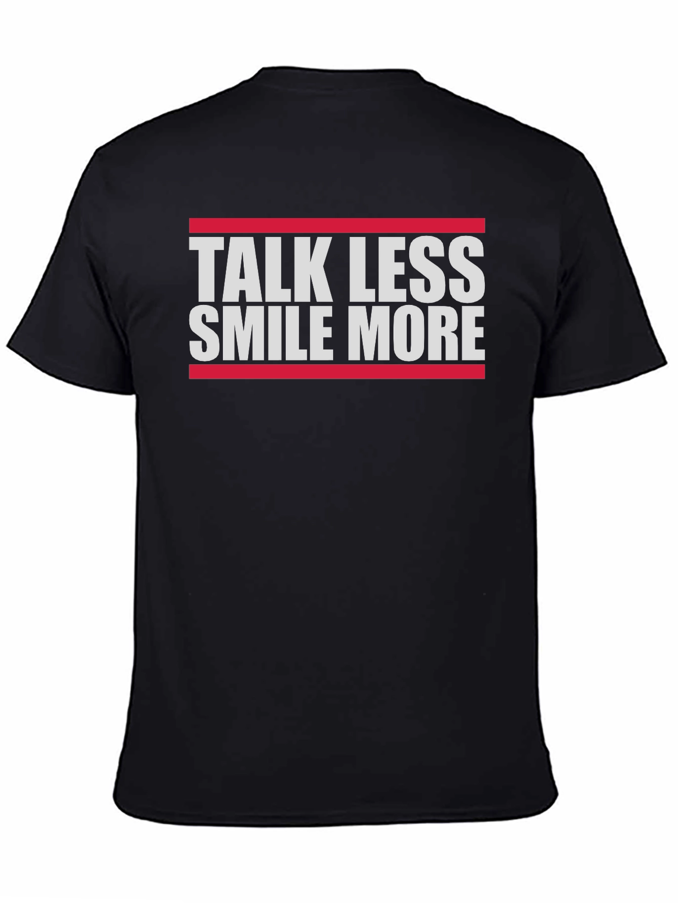 Talk Less Smile More Graphic Tee - Black