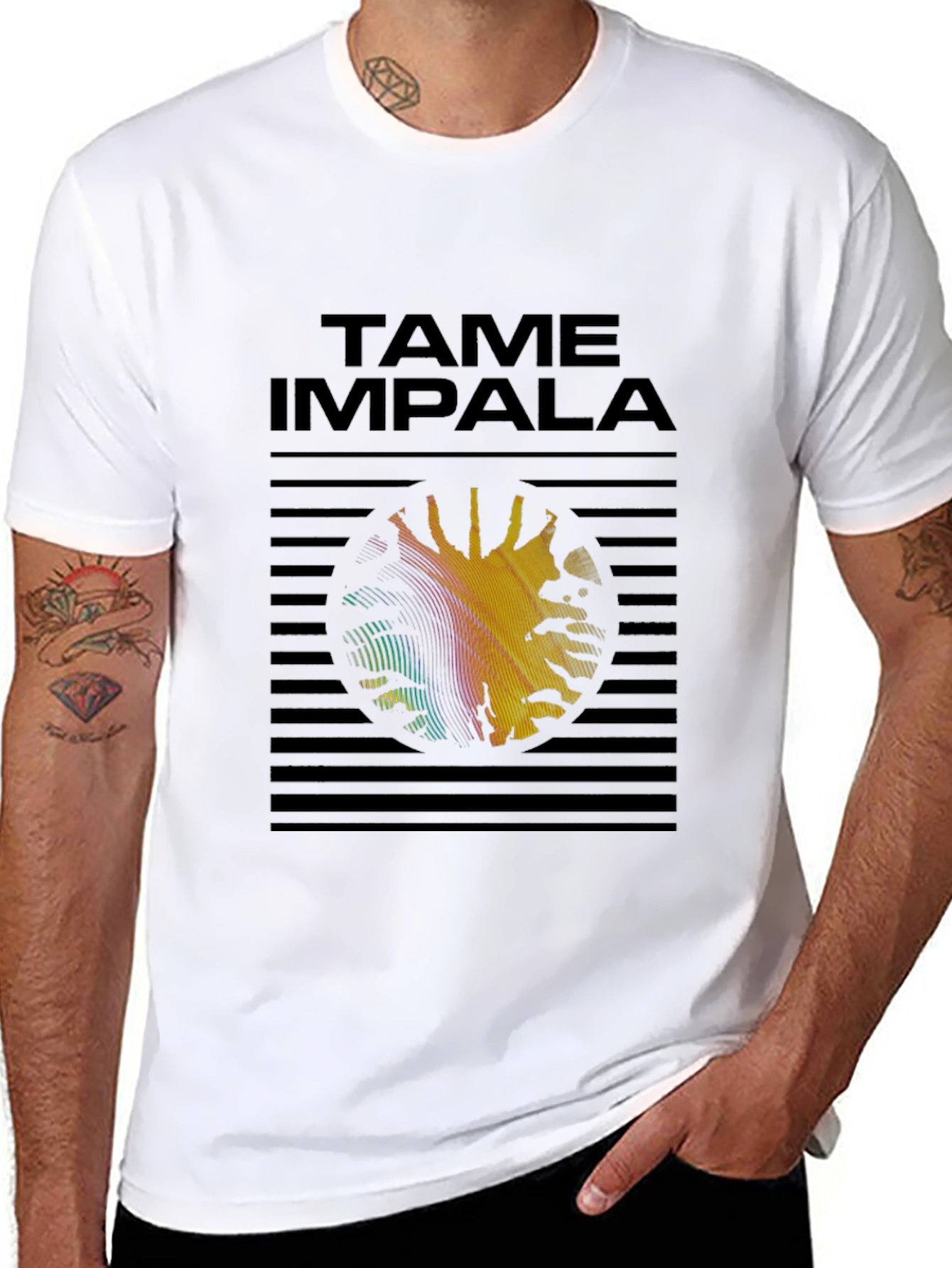 Tame Impala Graphic Print Black T-Shirt