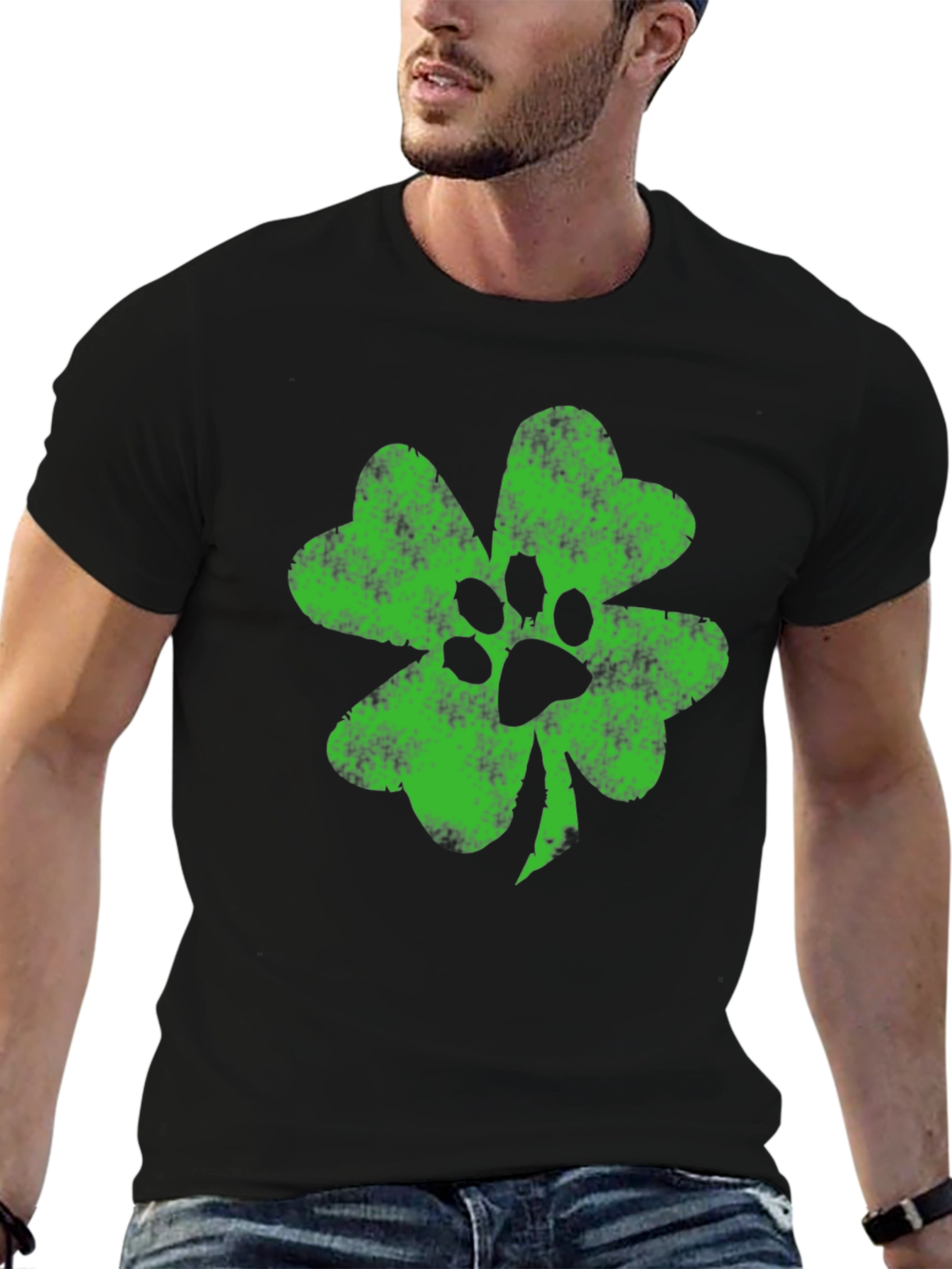 Shamrock Paw Print T-Shirt