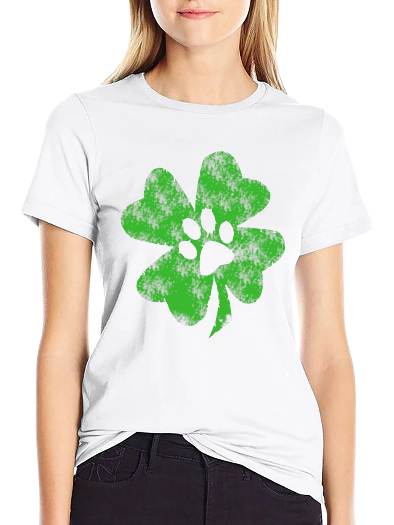 Shamrock Paw Print T-Shirt