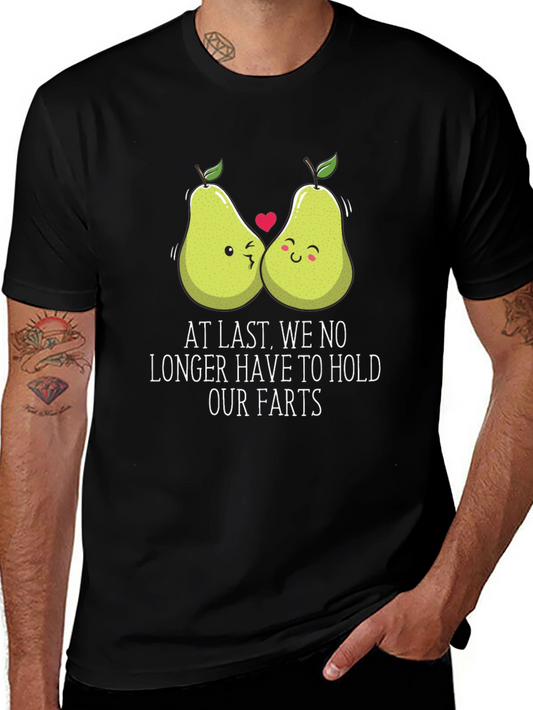 Funny Pear Pun T-Shirt - At Last No Holding Back!