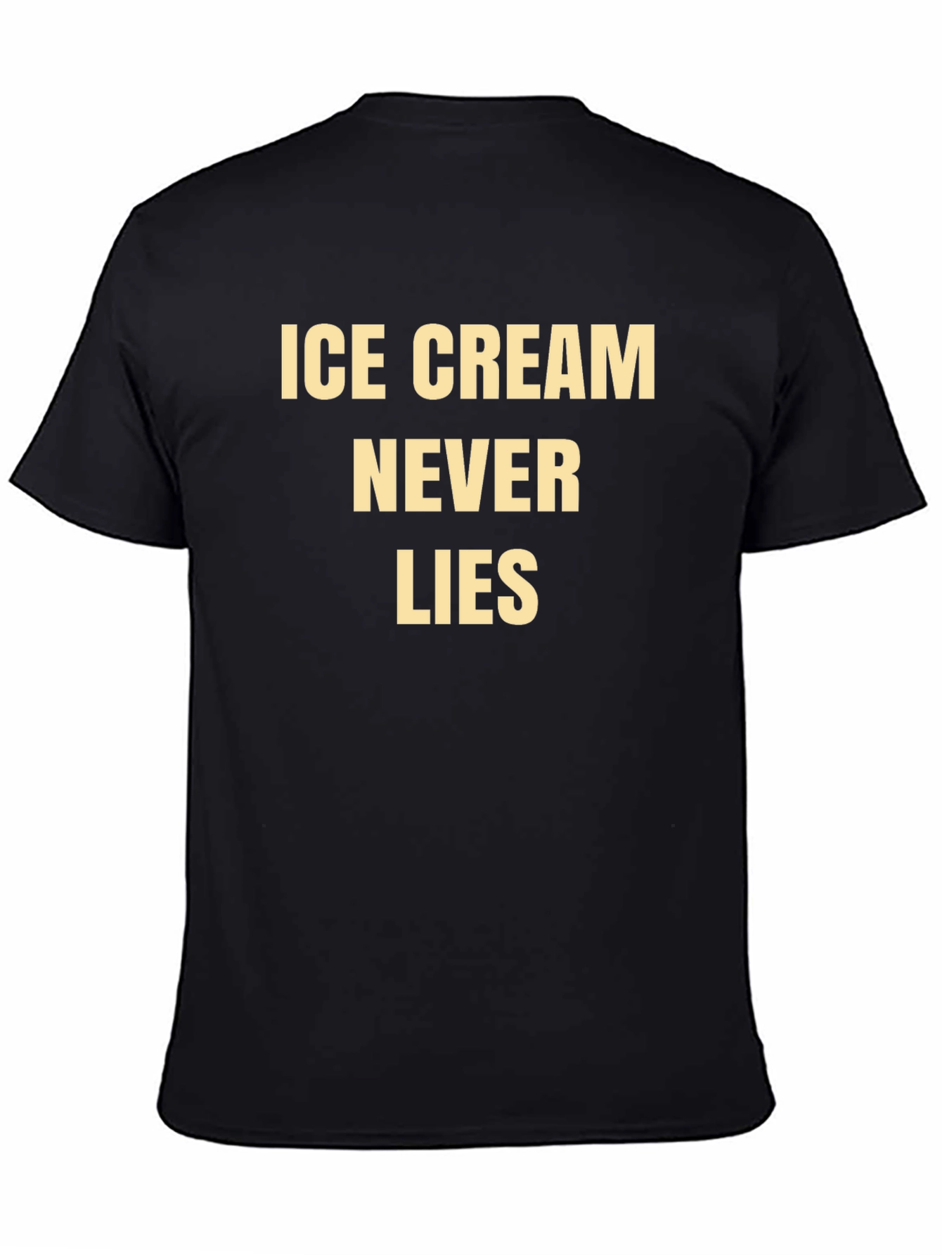 Ice Cream Never Lies Graphic Tee - Black