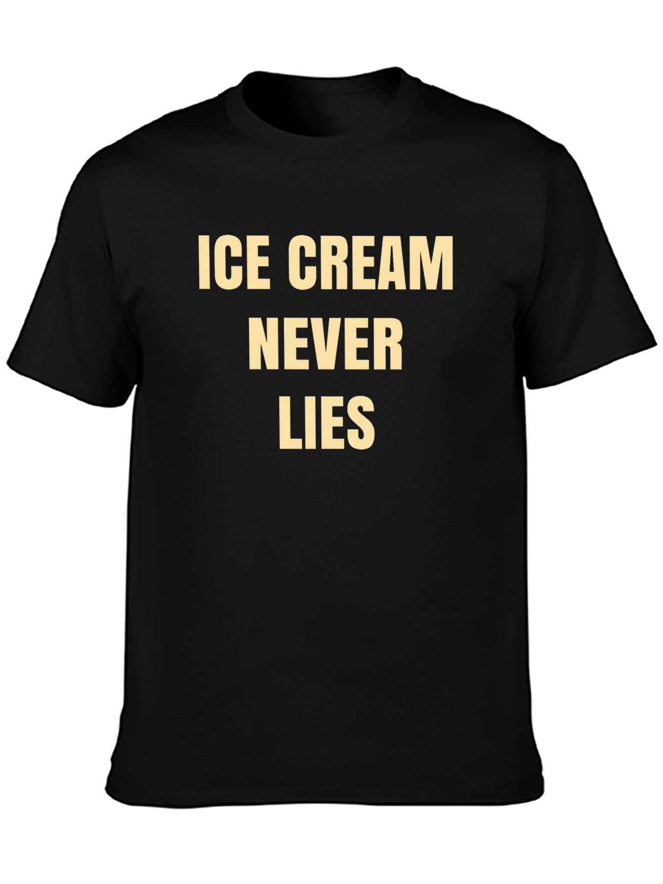 Ice Cream Never Lies Graphic Tee - Black