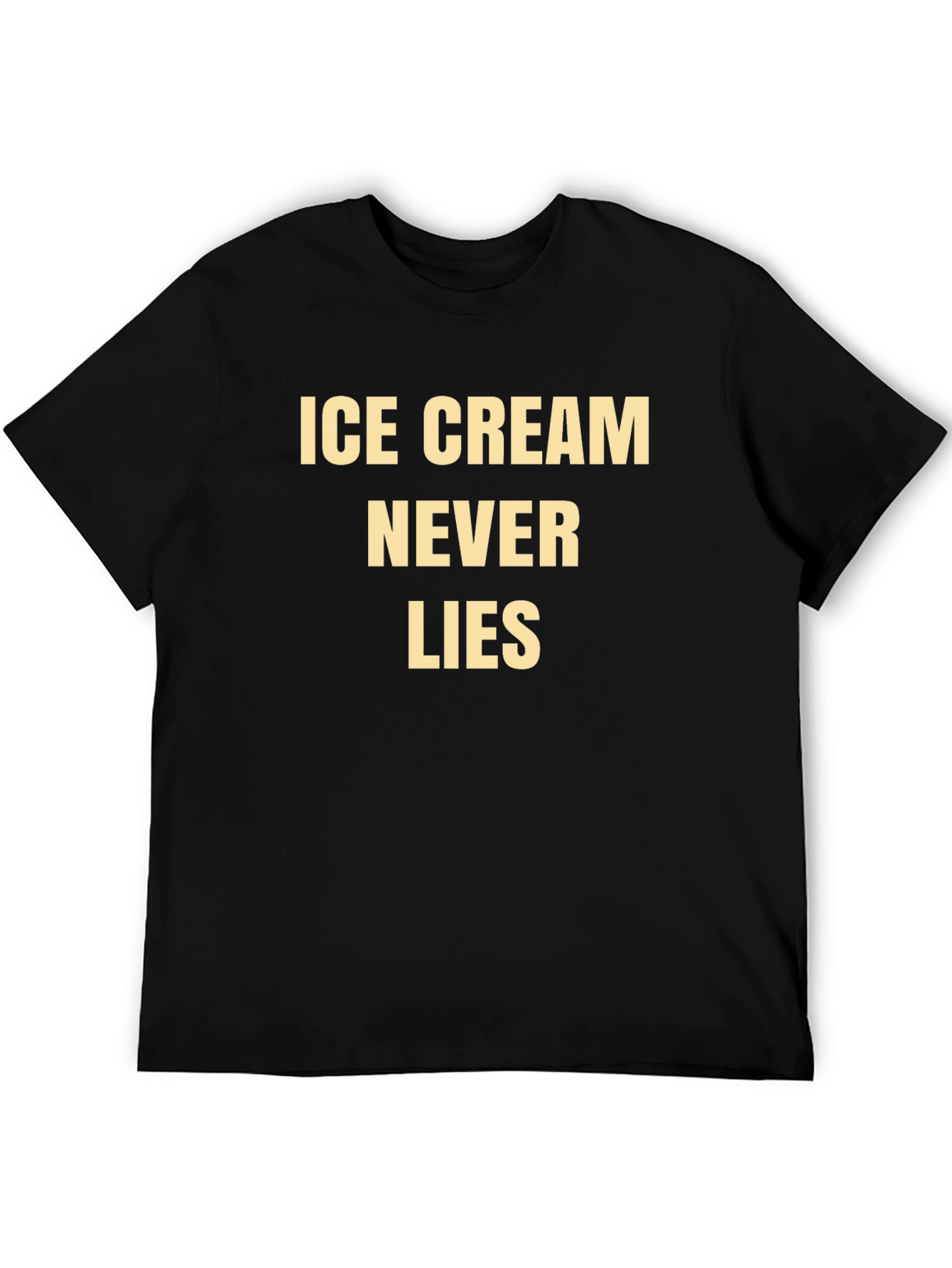 Ice Cream Never Lies Graphic Tee - Black