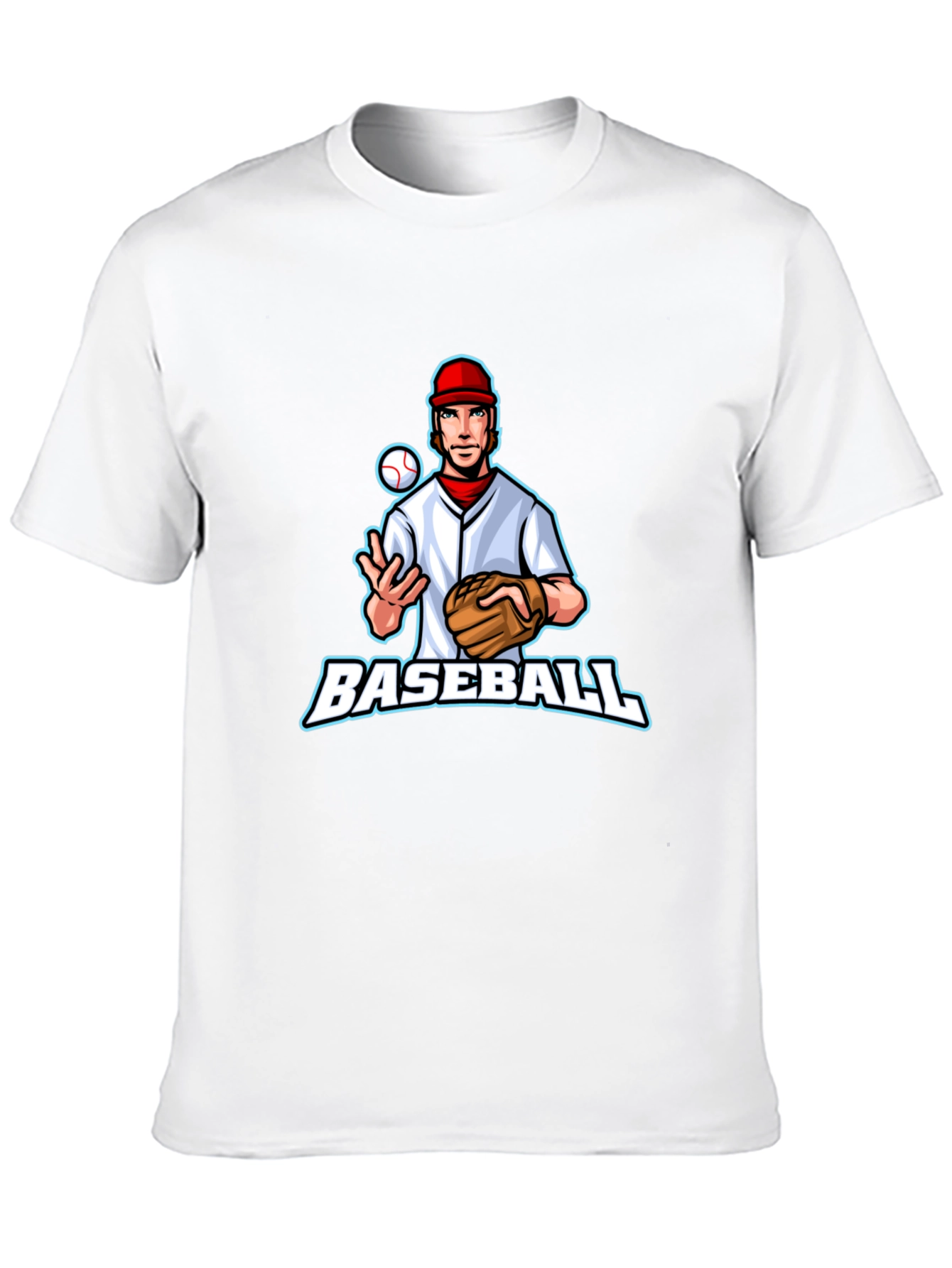 Baseball Player Graphic Tee - Black
