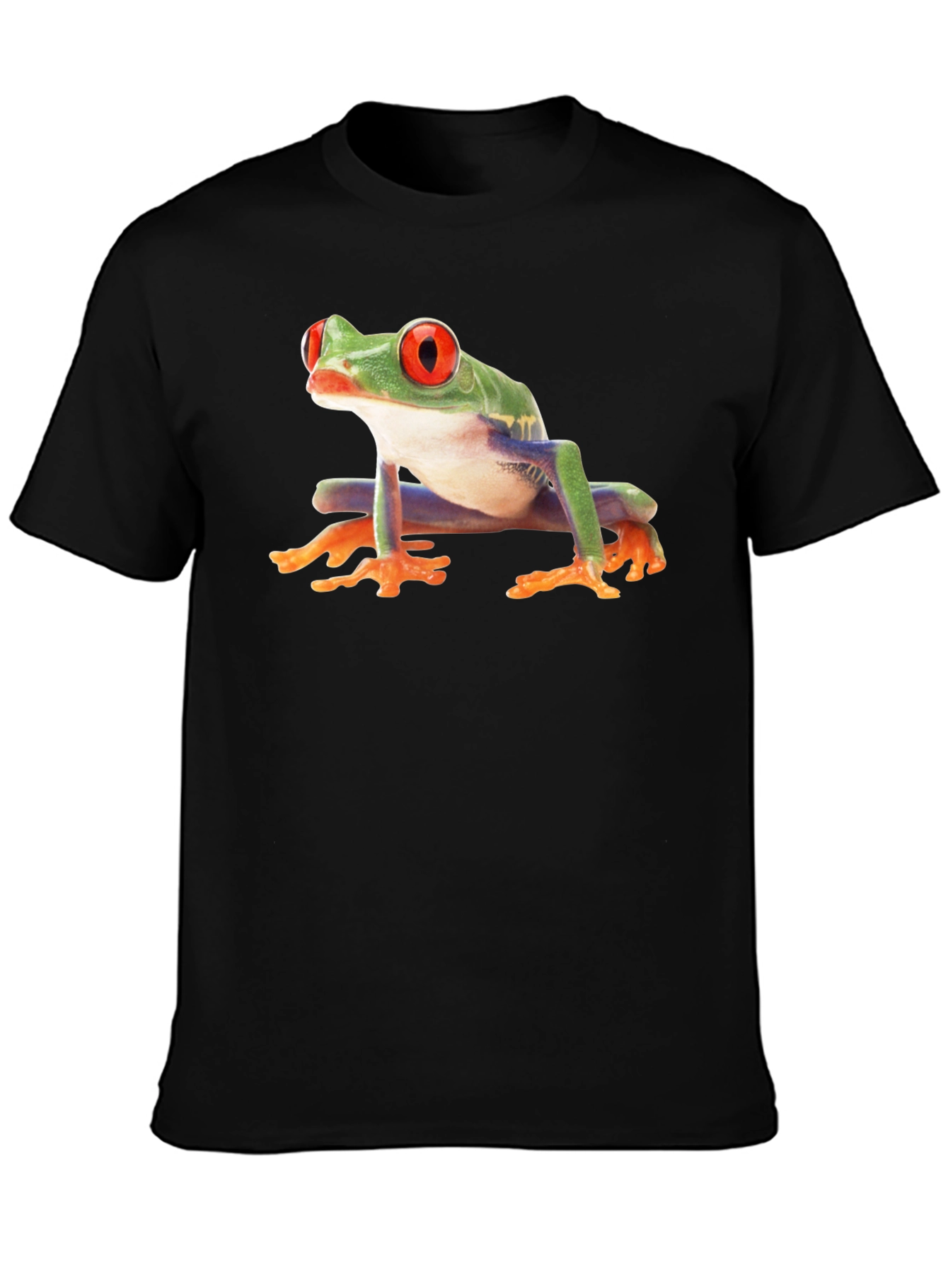 Black T-Shirt with Frog Print