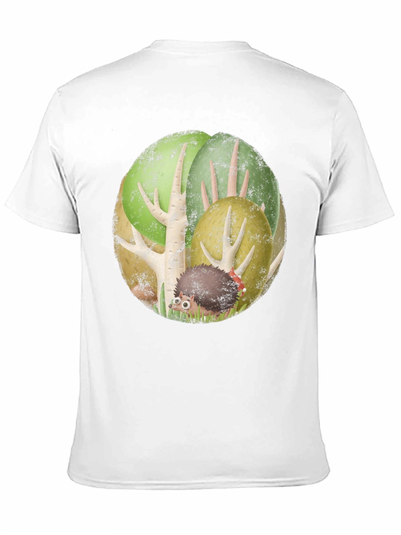Whimsical Hedgehog Forest Graphic Tee
