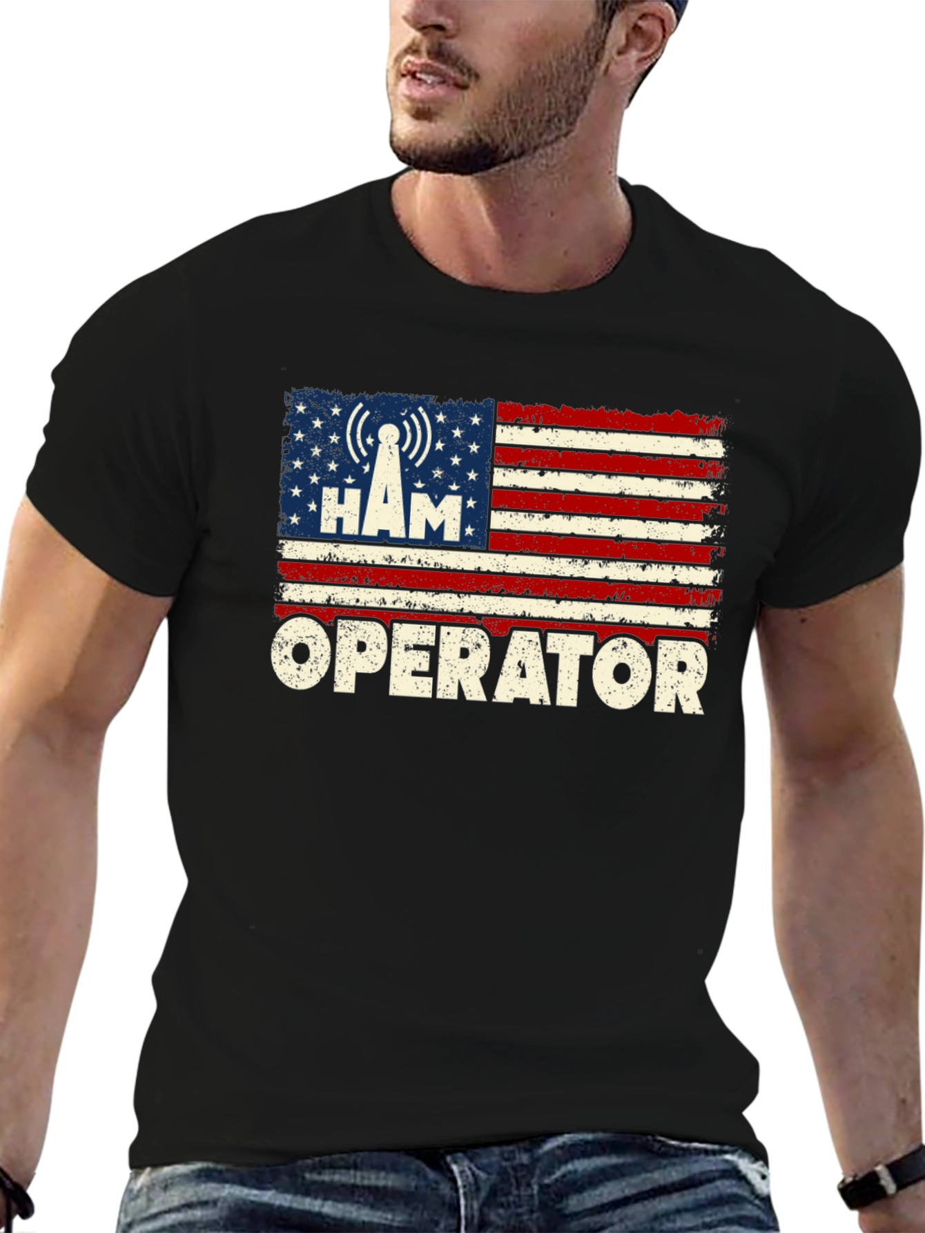 Ham Radio Operator US Flag T-Shirt