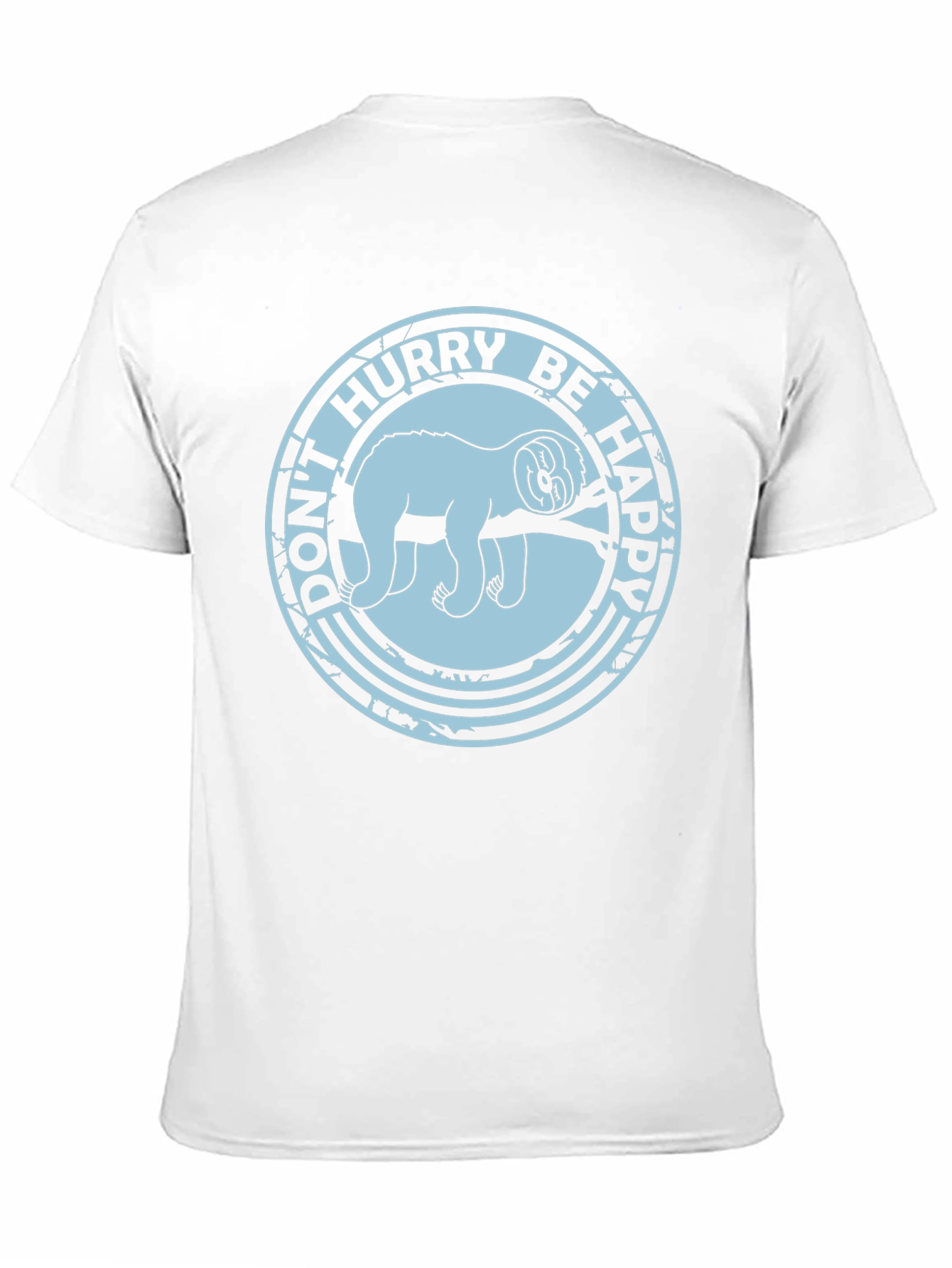 Dont Hurry Be Happy Sloth Graphic T-Shirt