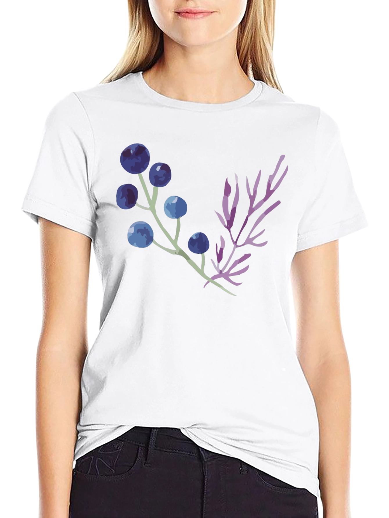 Nature Inspired Graphic Tee -  Black Cotton Blend