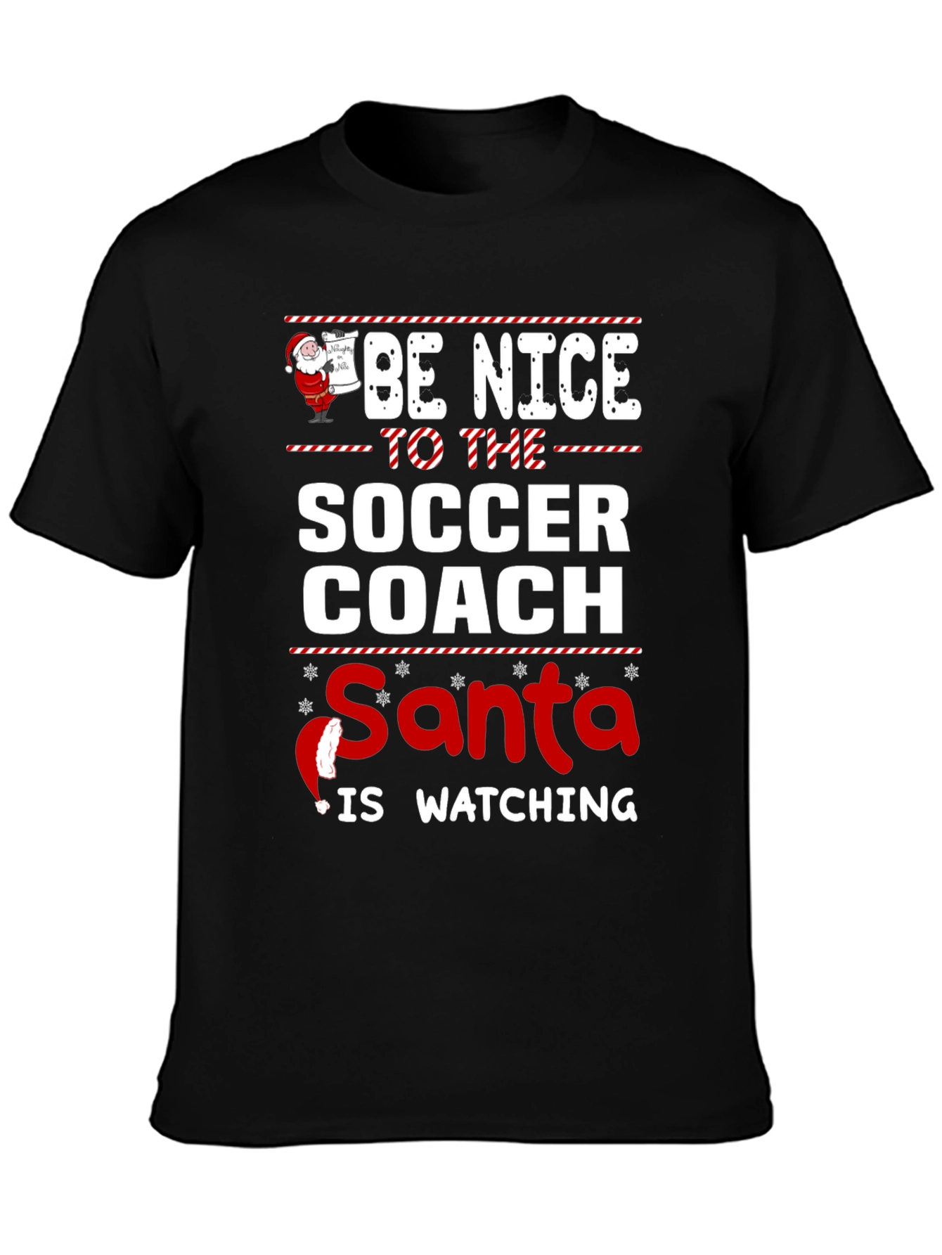 Funny Soccer Coach Santa Christmas T-Shirt