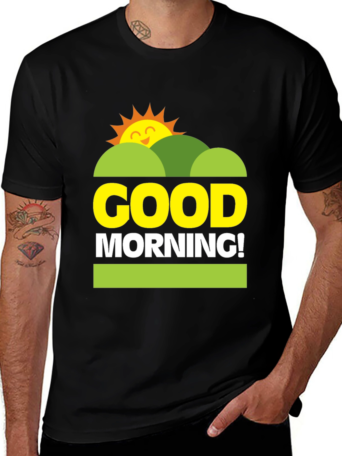Good Morning Graphic Tee - Unisex Black T-Shirt