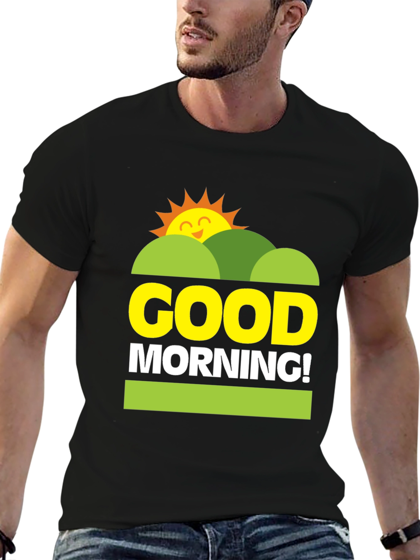 Good Morning Graphic Tee - Unisex Black T-Shirt