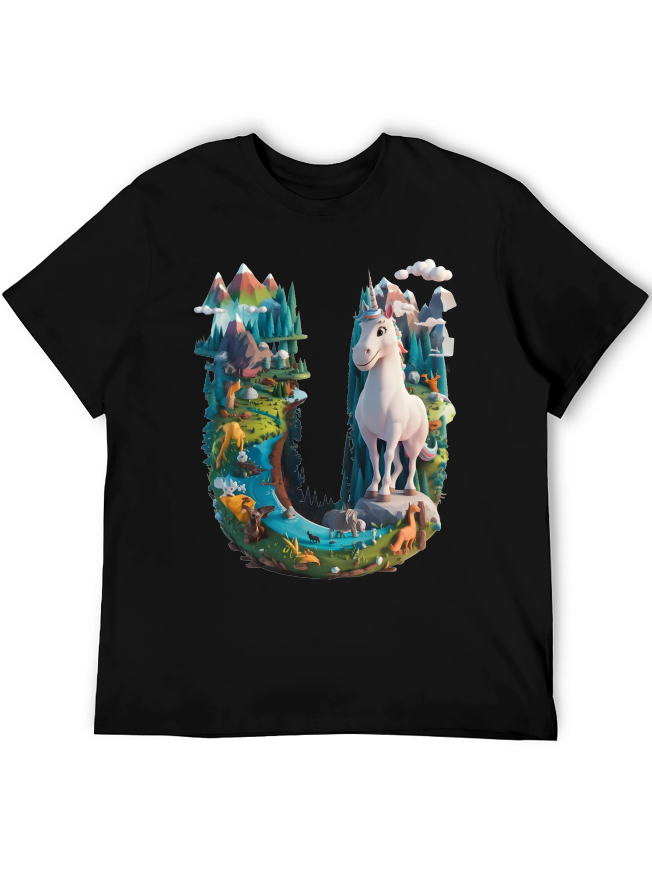Unicorn Letter U Graphic Tee