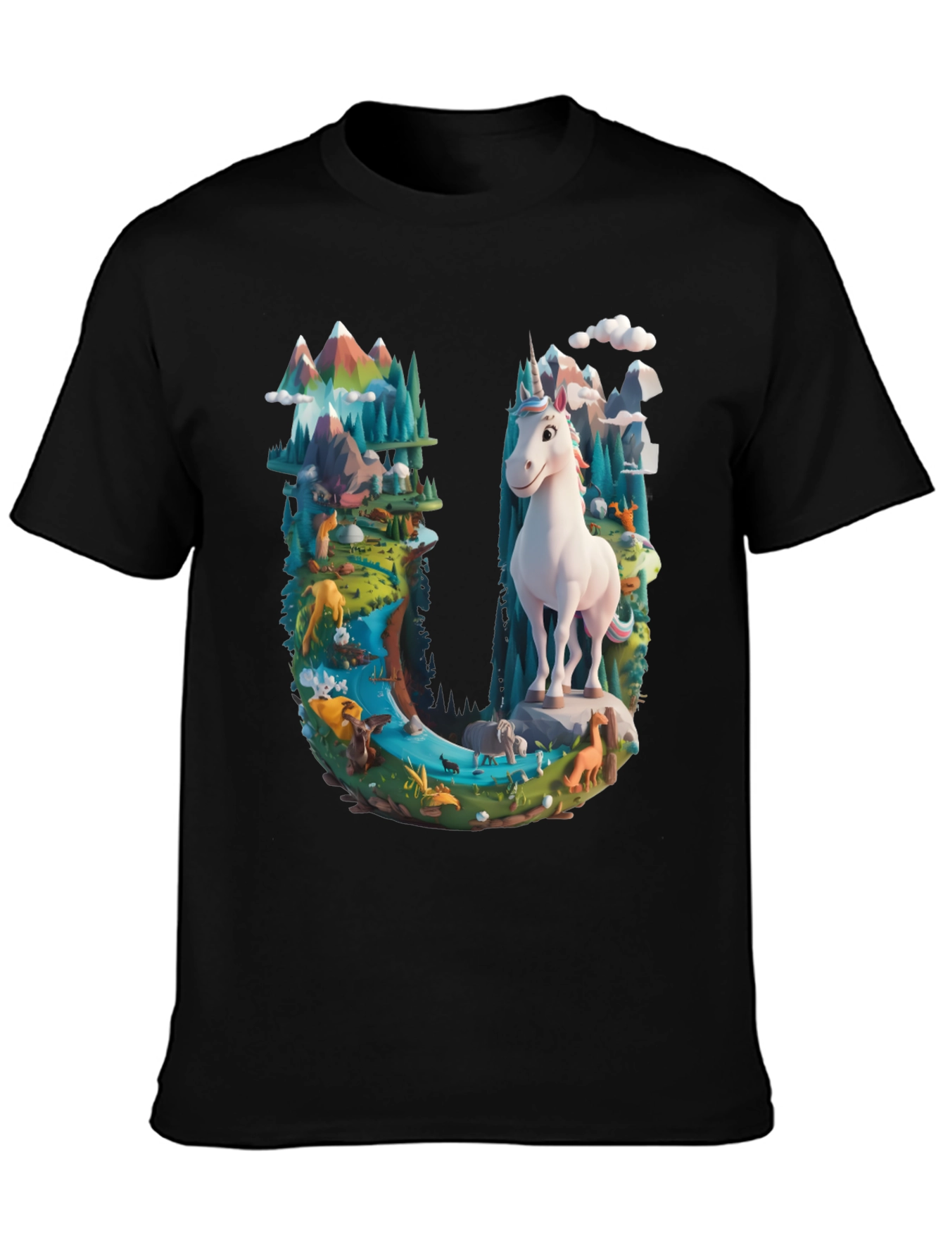 Unicorn Letter U Graphic Tee