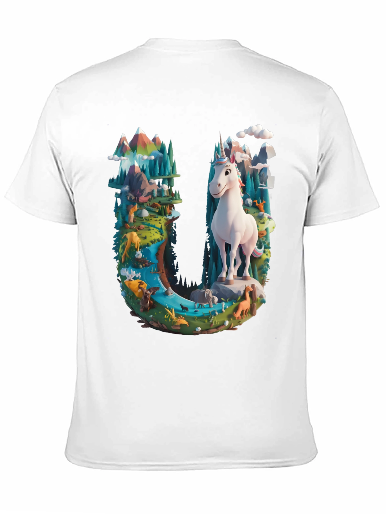 Unicorn Letter U Graphic Tee