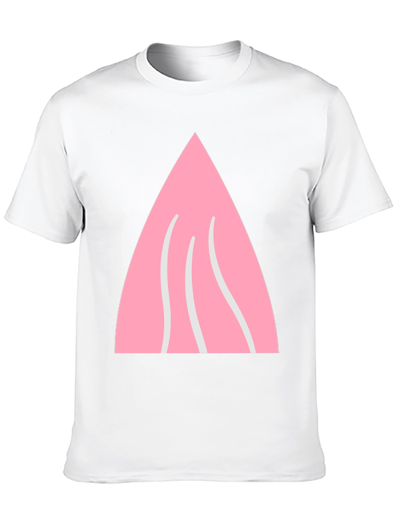 Pink Triangle Graphic Black T-Shirt